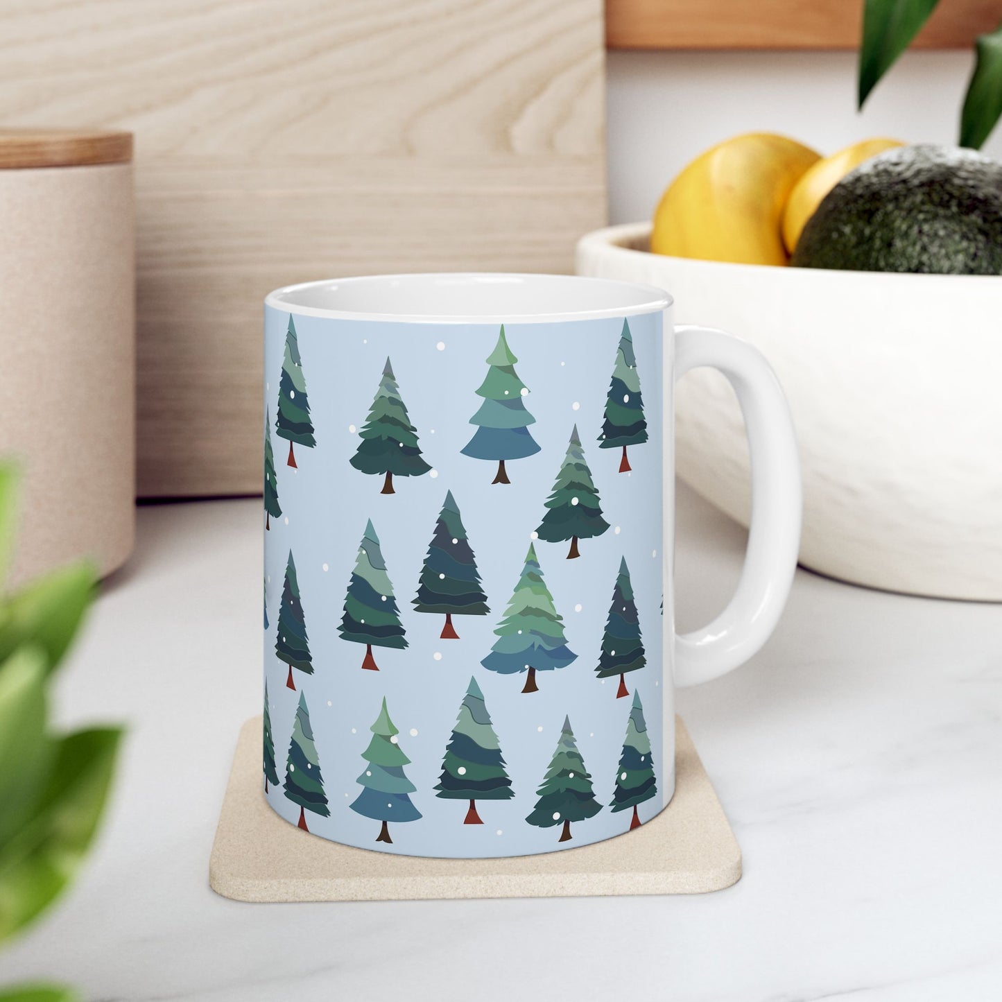 Winter Wonderland Ceramic Mug | Cozy Coffee Cup for Holiday Cheer, Christmas Gift, Nature Lover, Tea Mug, Seasonal Decor