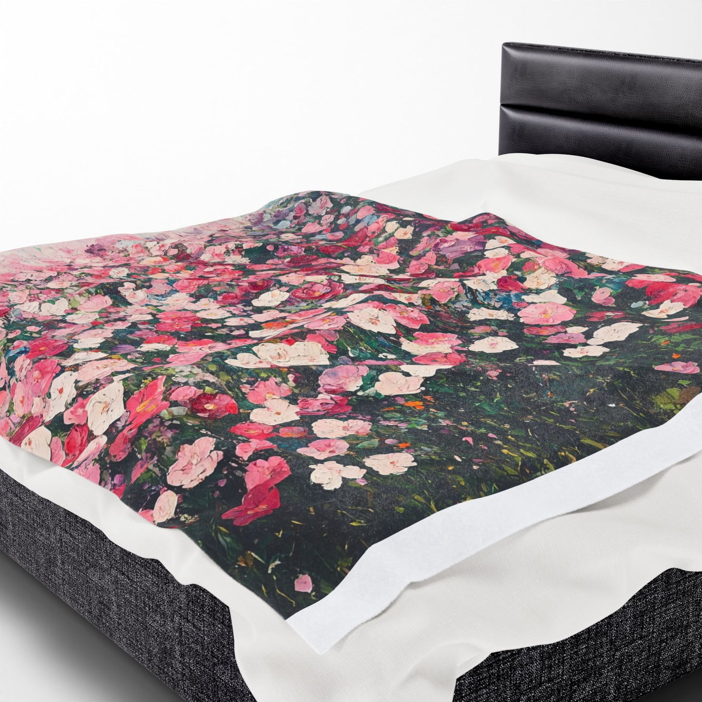 Floral Velveteen Plush Blanket, Cozy Home Decor, Gift for Her, Birthday Present, Ideal for Relaxing and Snuggling