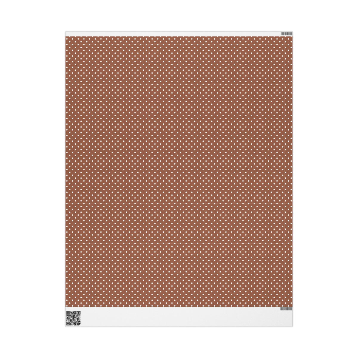 Polka Dot Brown Wrapping Paper Roll — Reversible Holiday & Gift Wrap
