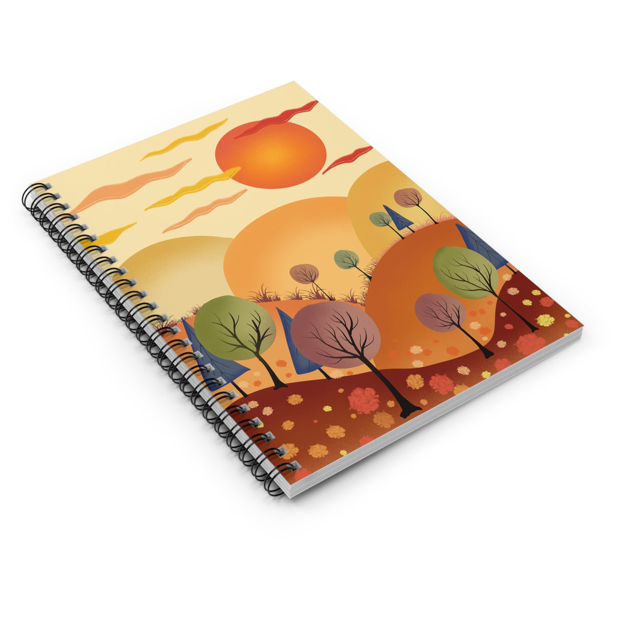 Autumn Landscape Spiral Notebook - Ruled Line, Nature Journal, Fall Gift, Sketchbook, Planner, Writing Pad, School Supplies