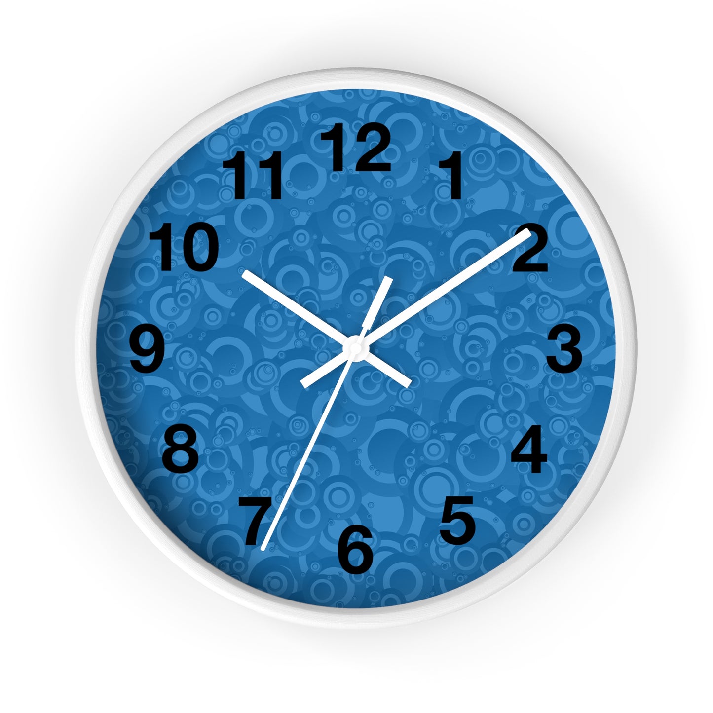 Modern Blue Pattern Wall Clock - Home Decor, Unique Timepiece, Gift Idea, Stylish Wall Art, Office Decor