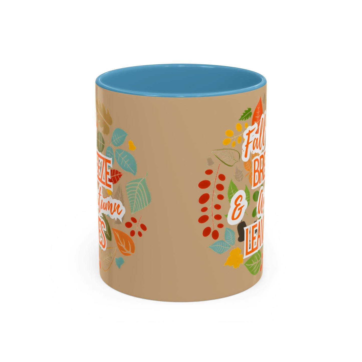 Fall Breeze & Leaves Coffee Mug, Autumn Mug, Seasonal Drinkware, Cozy Kitchen Decor, Perfect Gift for Fall Lovers