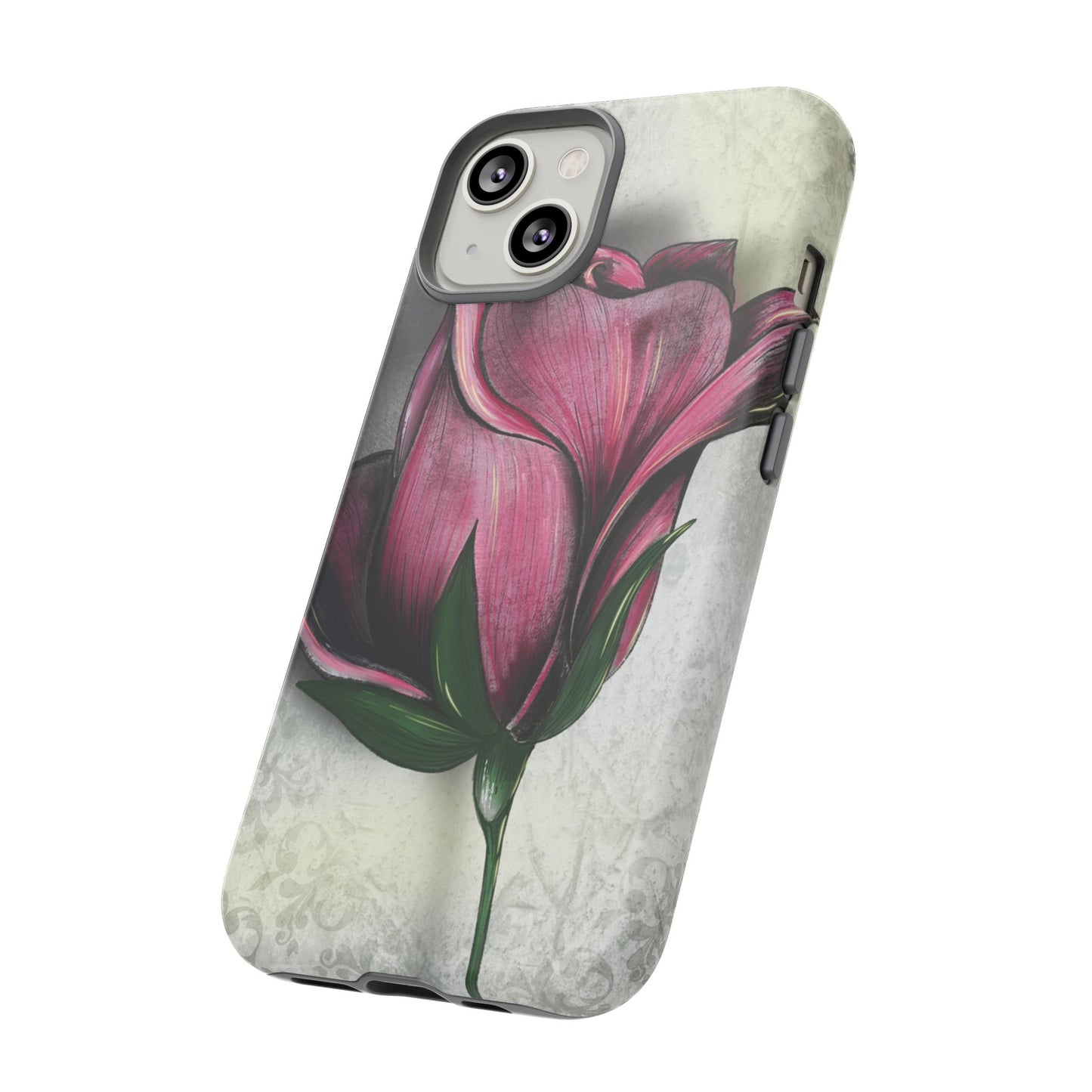 Rose Phone Case – Tough Cases, Floral Phone Cover, Gift for Her, Minimalist Design, Nature Lover's Accessory, Birthday Gift Idea