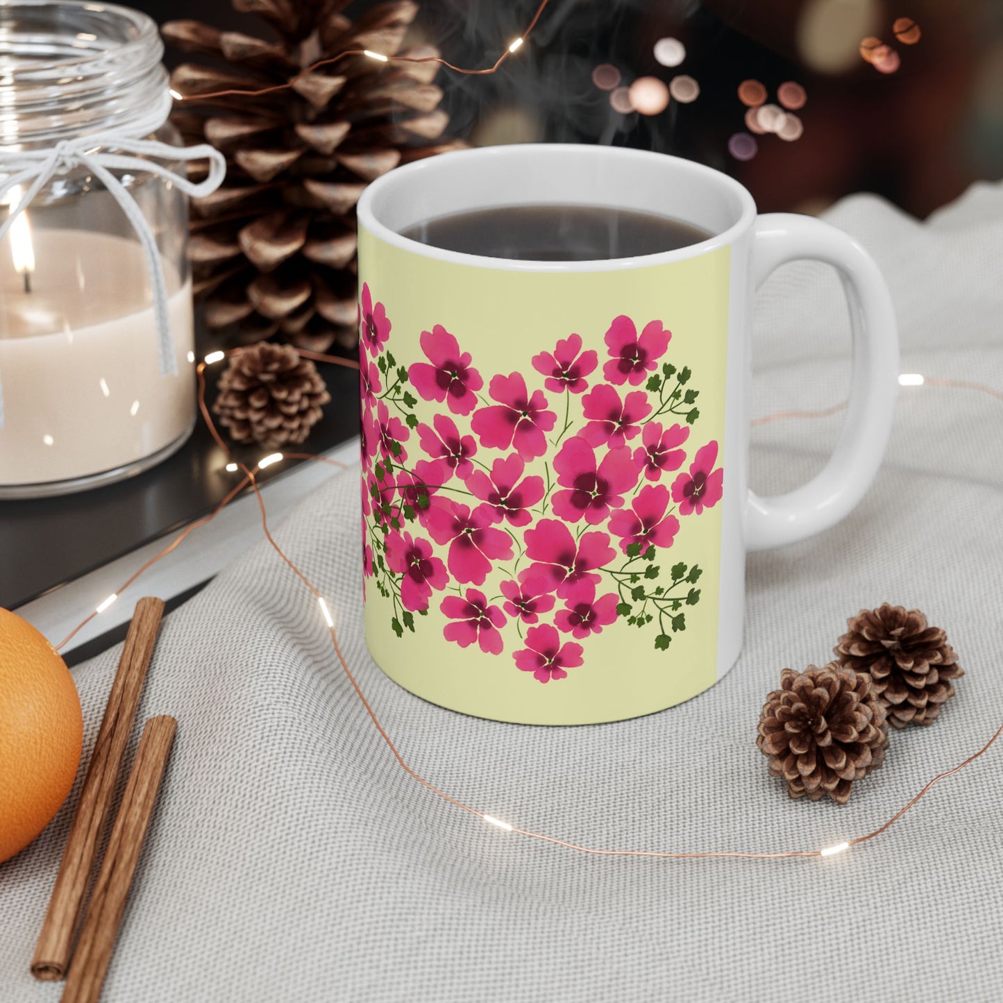 Floral Delight Mug - Vibrant Flower Design, Gift for Garden Lovers, Mother's Day, Tea/Coffee Lover, Home Decor, Summer Vibes