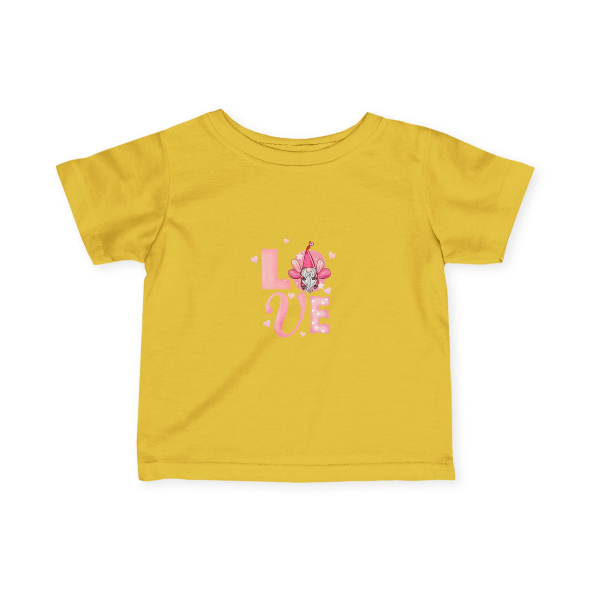 Infant Tee — Pink Floral "LOVE" Baby T‑Shirt, Cute Newborn Gift for Valentine’s & Everyday