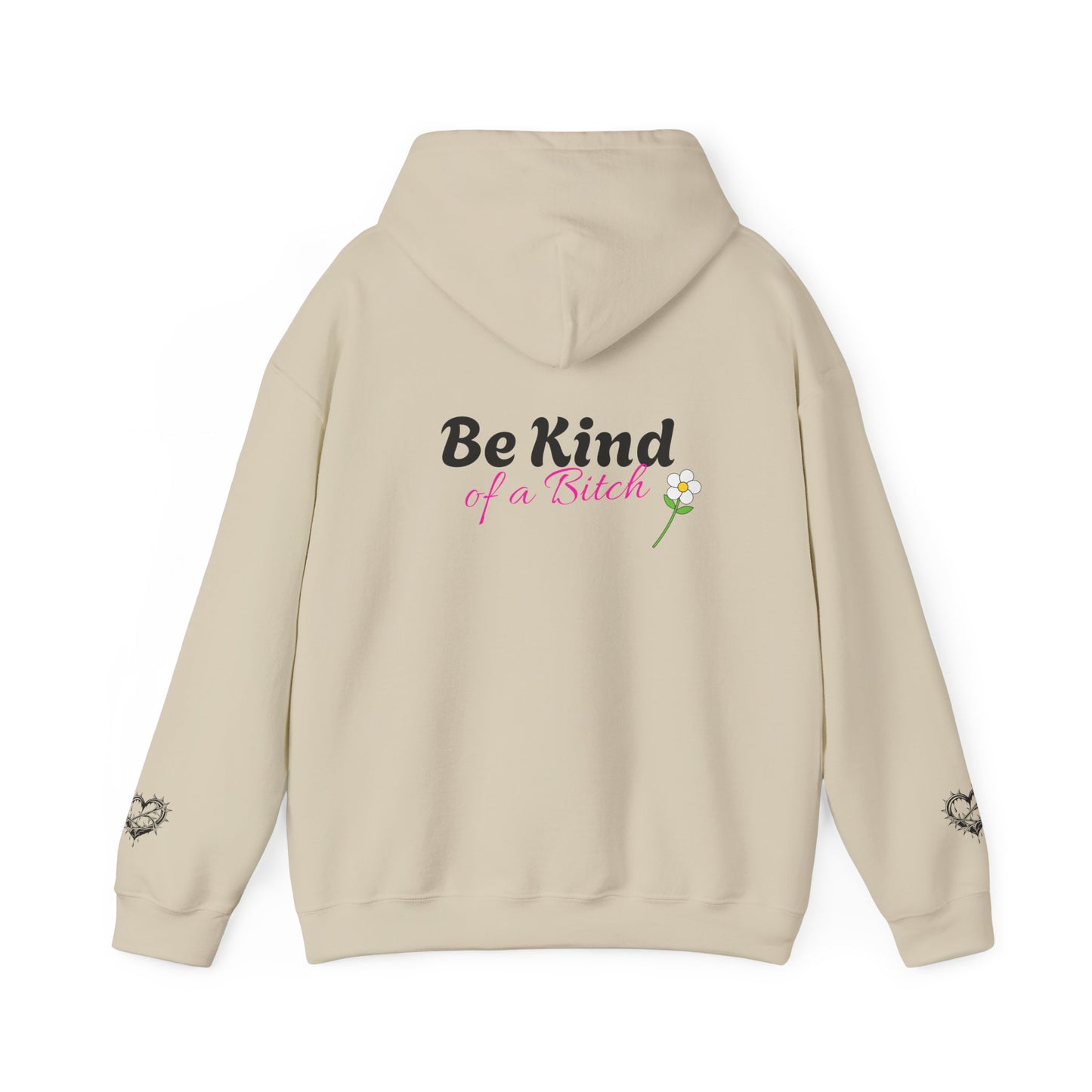 Chic Hooded Sweatshirt with Heart Design - Cozy Streetwear, Perfect Gift for Friends, Casual Style, Empowering Sayings, Unisex Fashion