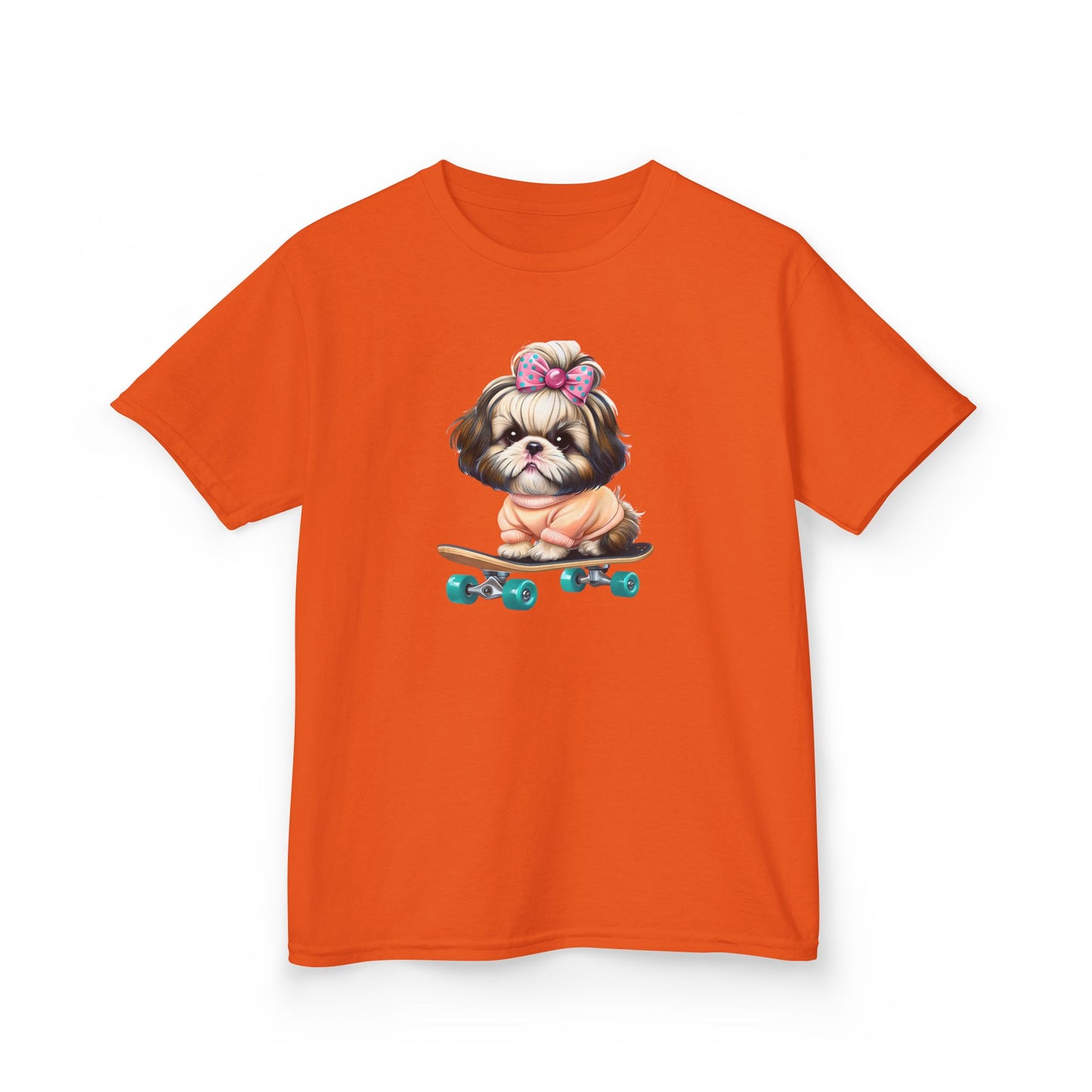 Cute Puppy Skateboard Kids Tee