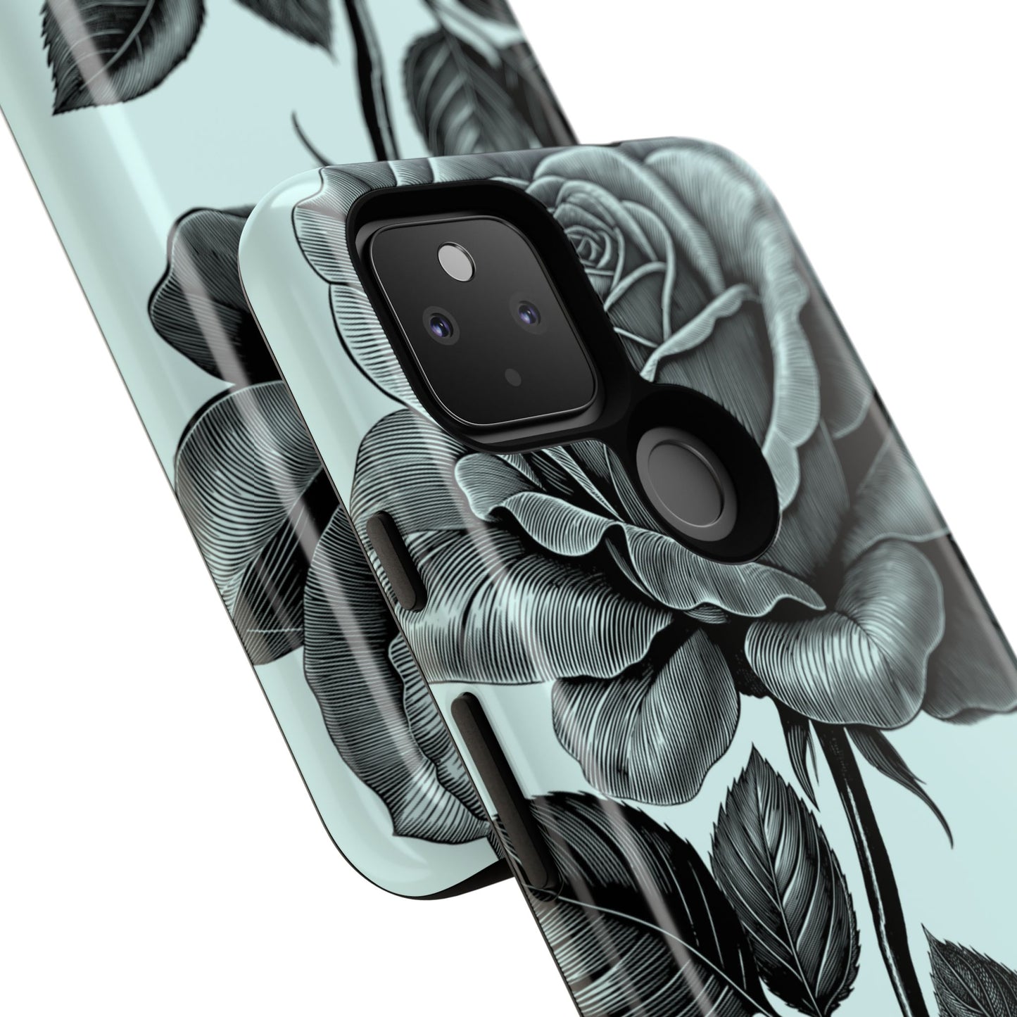 Elegant Floral Phone Case, Tough Cases for iPhones, Black Rose Design, Gift for Her, Stylish Phone Cover, Birthday Gifts