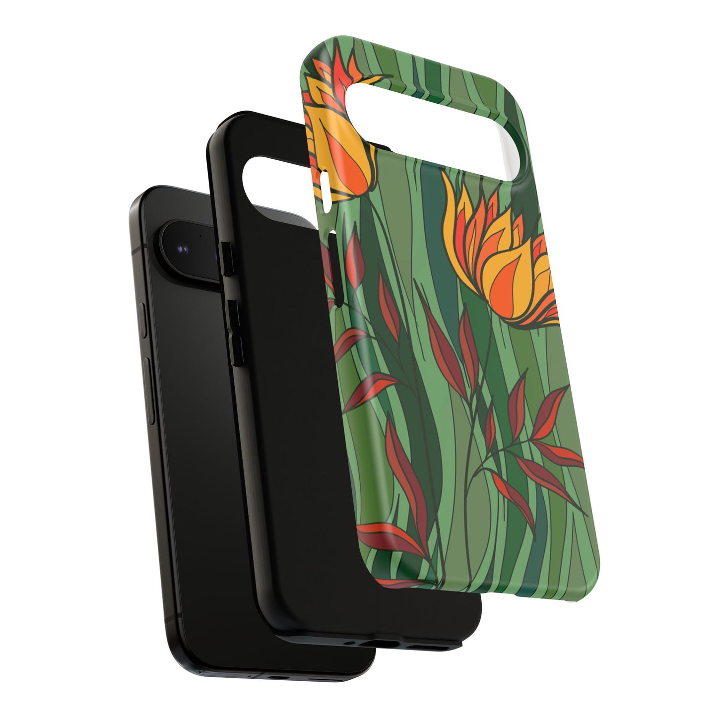 Vibrant Floral Phone Case, Nature-Inspired Tough Case, Eco-Friendly Cover, Unique Gift for Nature Lovers, Spring Decor