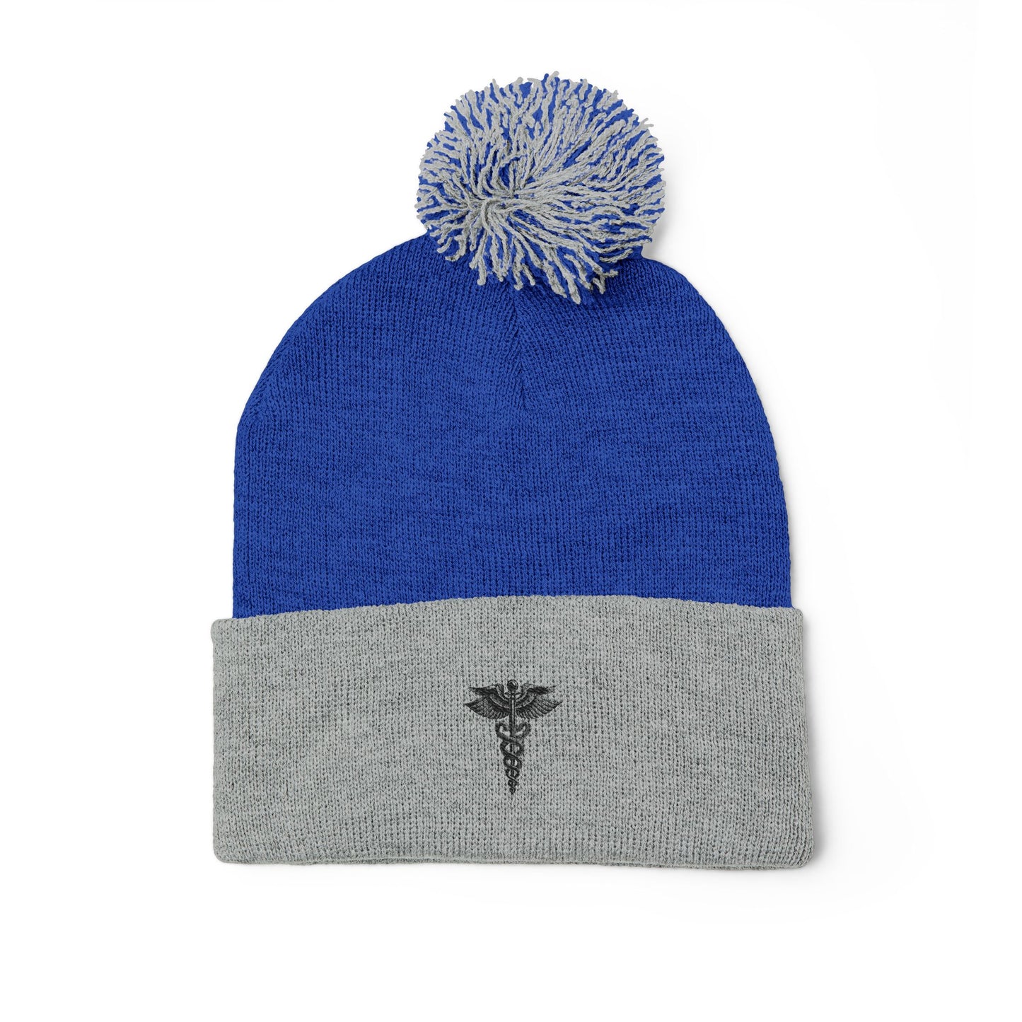 Cozy Pom-Pom Knit Cap, Winter Beanie, Embroidered Hat, Gift for Him/Her, Stylish Knitwear, Cold Weather Accessory