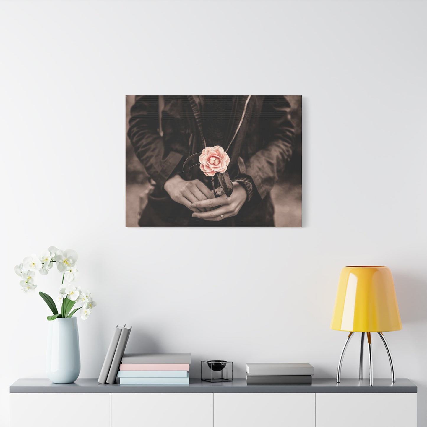 Floral Art Canvas Wall Decor, Modern Home Accent, Gift for Her, Office Decor, Inspirational Artwork