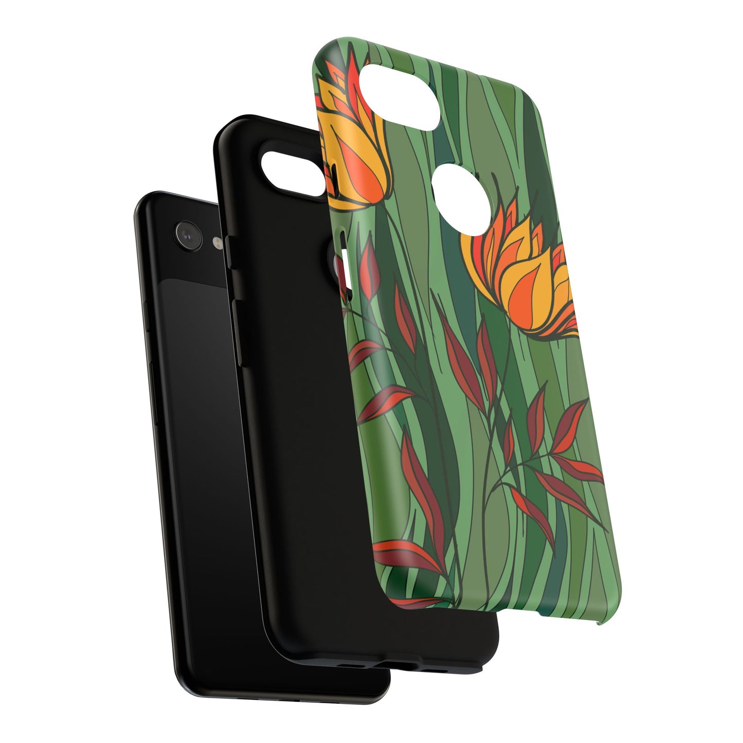 Vibrant Floral Phone Case, Nature-Inspired Tough Case, Eco-Friendly Cover, Unique Gift for Nature Lovers, Spring Decor