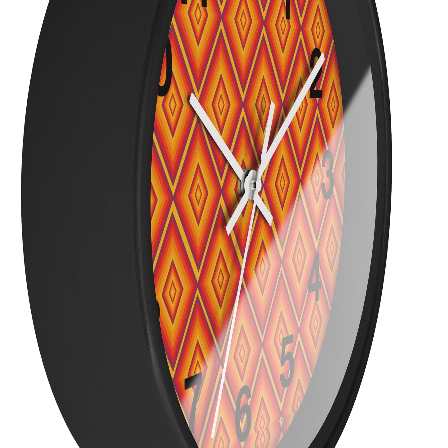 Retro Geometric Wall Clock, Vibrant Home Decor Clock, Modern Wall Art for Living Room, Unique Gift for Housewarming, Kid's Room