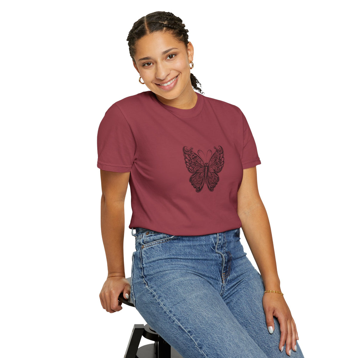 Bohemian Butterfly T-shirt, Unisex Clothing, Nature Inspired Tee, Gift for Her, Casual Wear, Summer Fashion