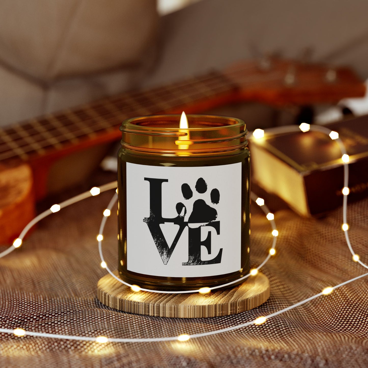 Pet Love Scented Candles - Coconut Apricot Wax for Dog Lovers, Gift for Pet Owners, Home Decor, Cozy Atmosphere, Valentine's Day