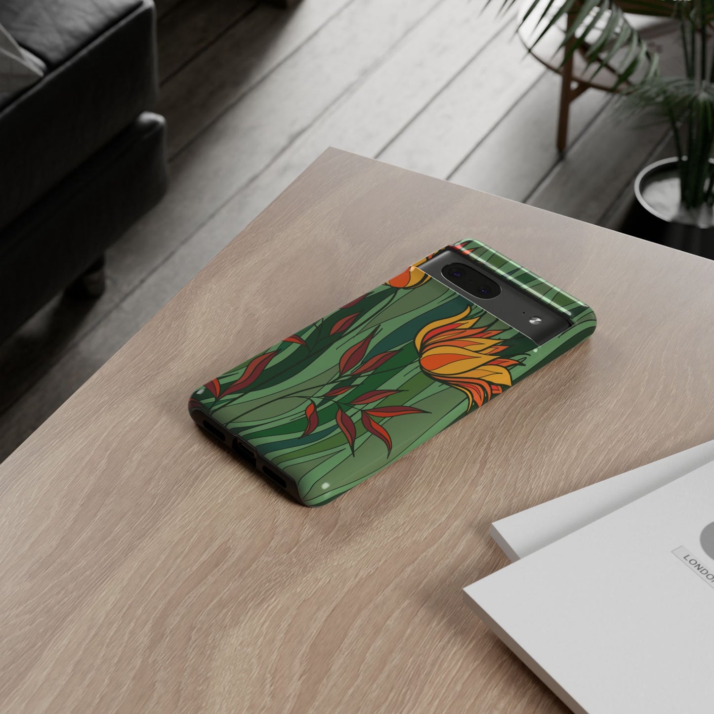 Vibrant Floral Phone Case, Nature-Inspired Tough Case, Eco-Friendly Cover, Unique Gift for Nature Lovers, Spring Decor