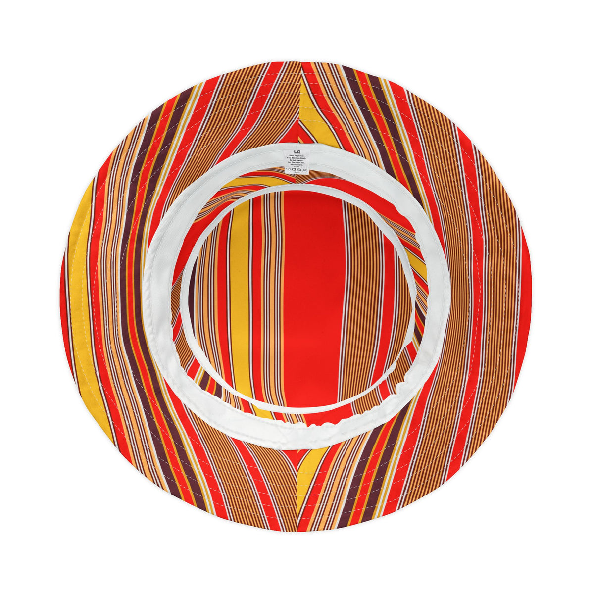 Red Stripe Pattern Bucket Hat — Vibrant Summer Sun Hat