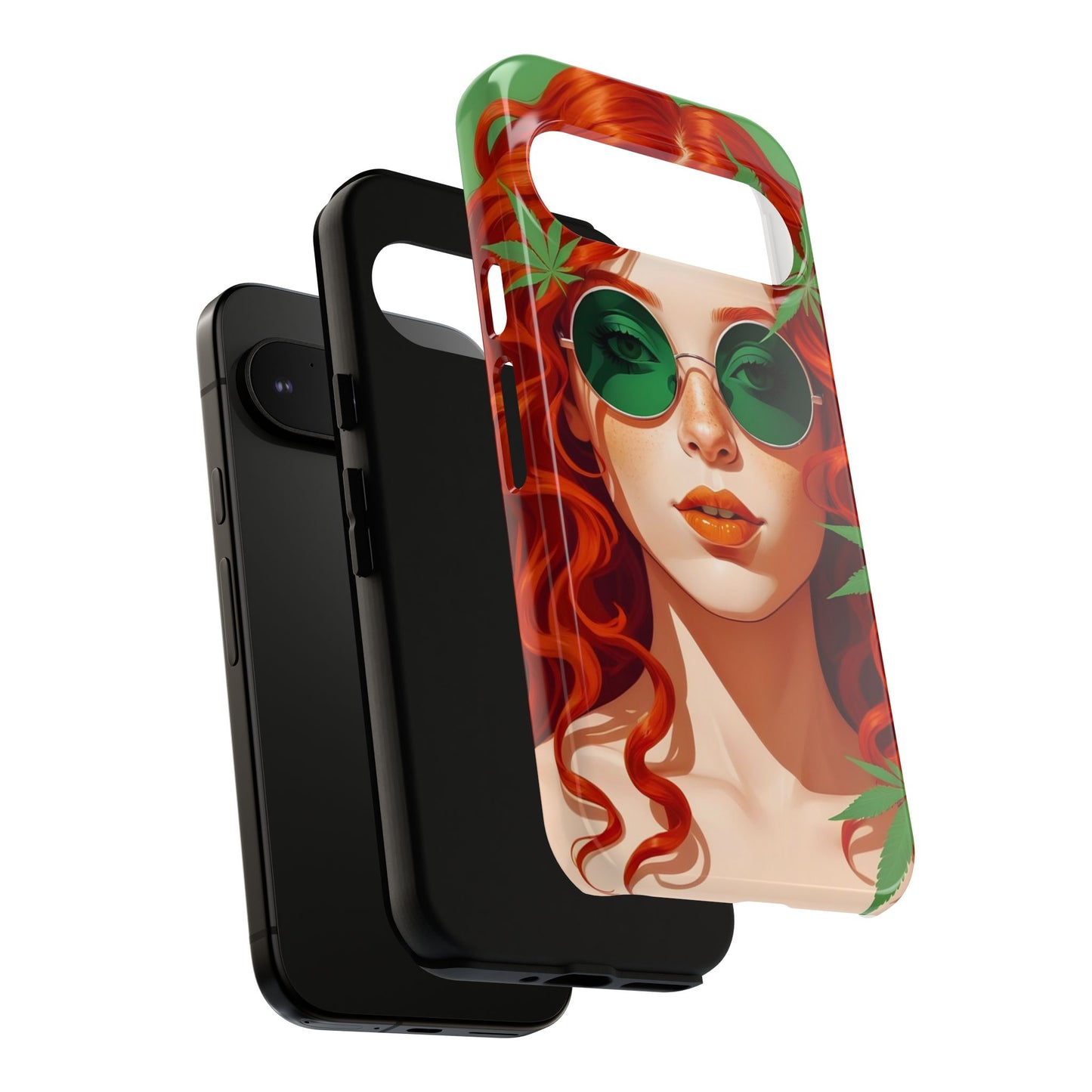 Vibrant Phone Case with Retro Greenery Design, Trendy Case for Casual Look, Gift for Her, Summer Vibes, Unique Phone Accessory