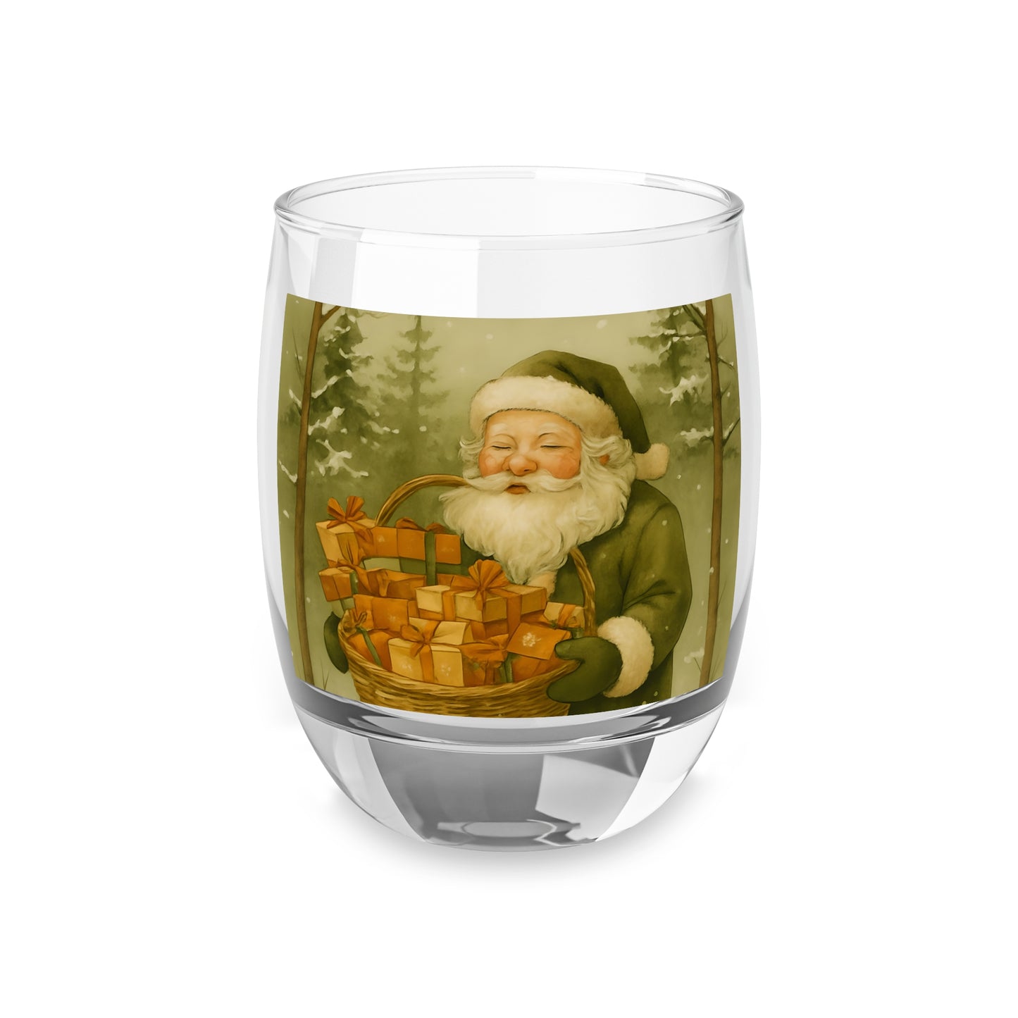 Festive Whiskey Glass, Holiday Gift, Christmas Decor, Personalized Barware, Winter Celebration Drinkware