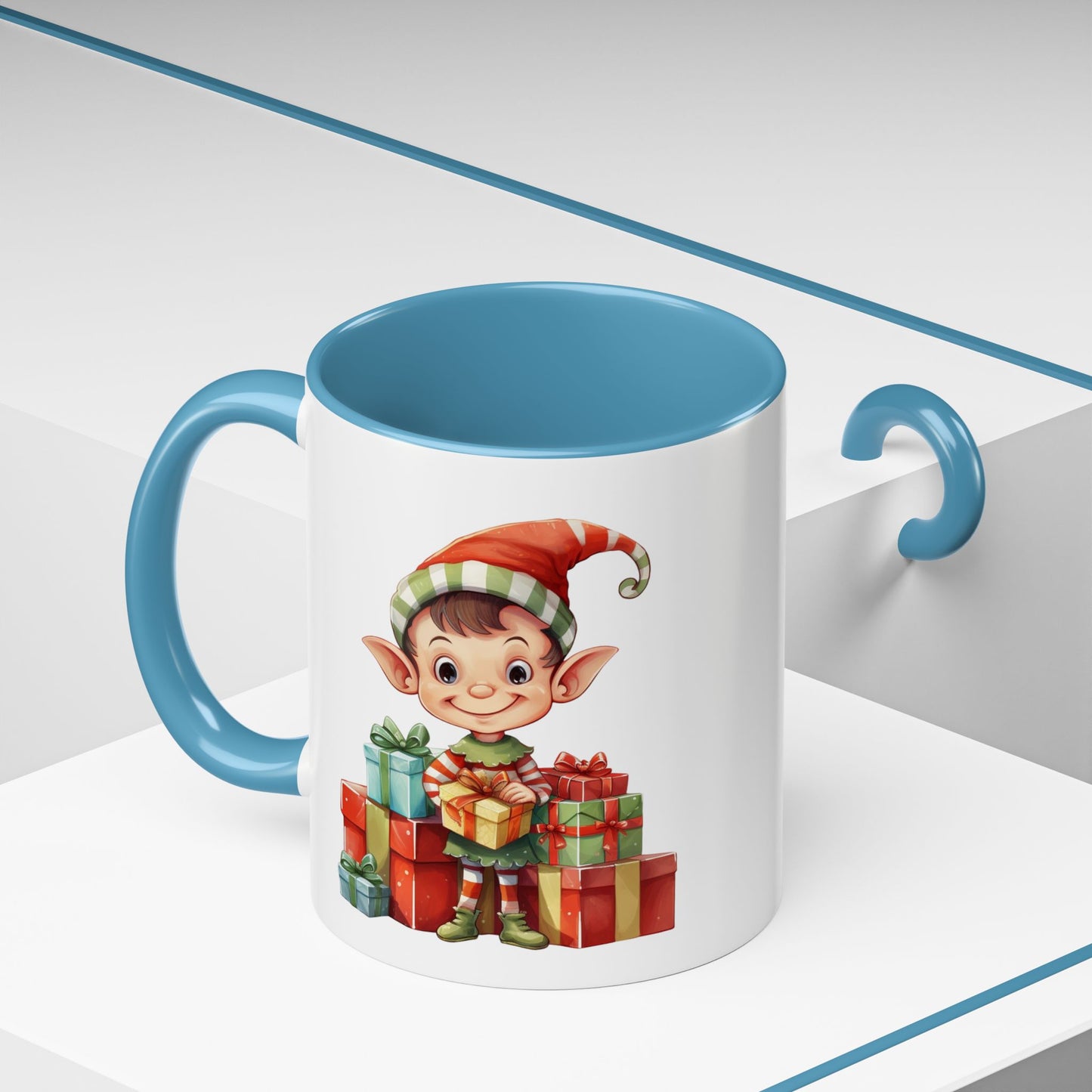 Holiday Elf Coffee Mug - Festive Gift Mug, Christmas Decor, Cute Elf Mug, Coffee Lover Gift, Winter Holiday Drinkware