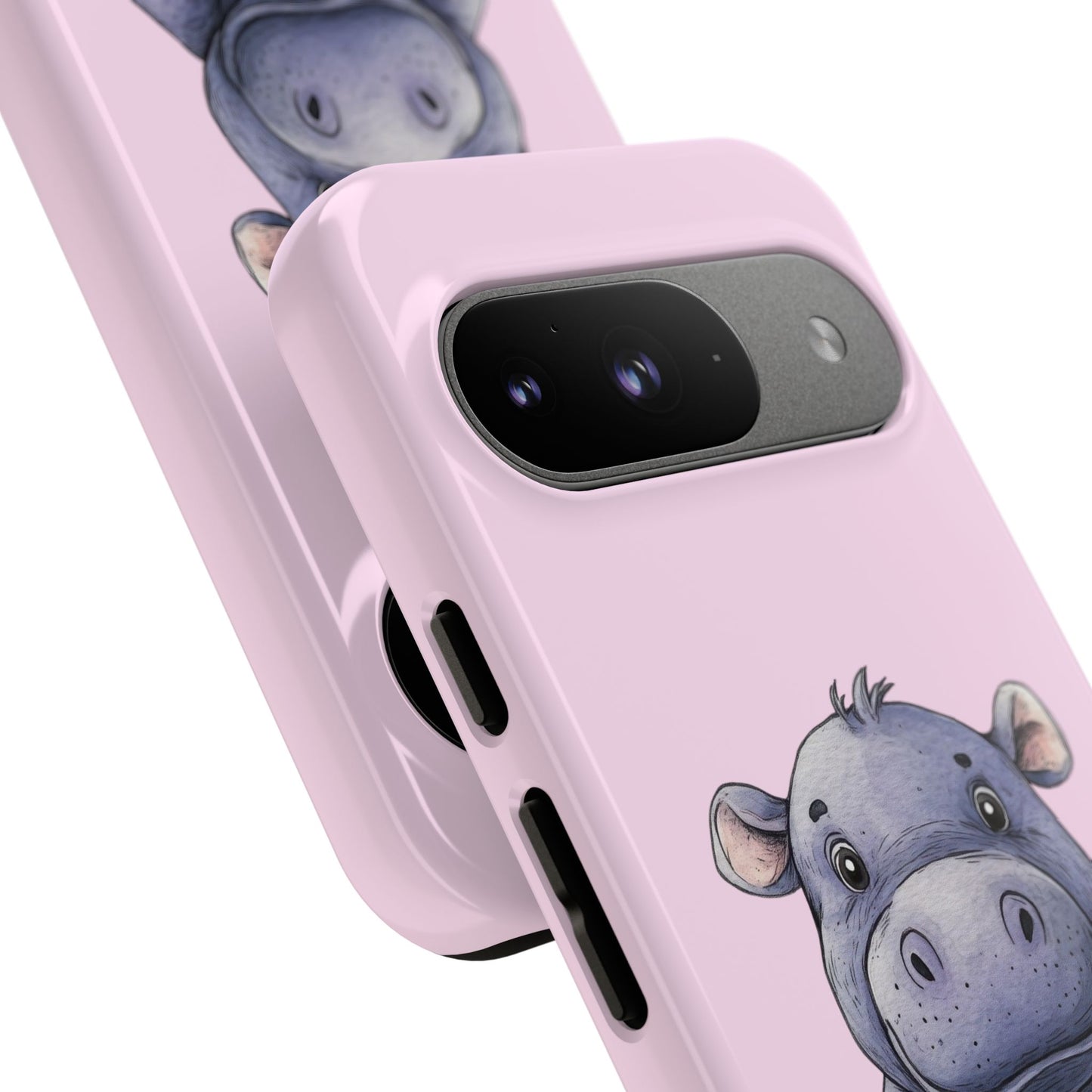 Cute Hippo Phone Case - Tough Cases, Animal Phone Cover, Kawaii Accessories, Gifts for Kids, Unique Tech Gear