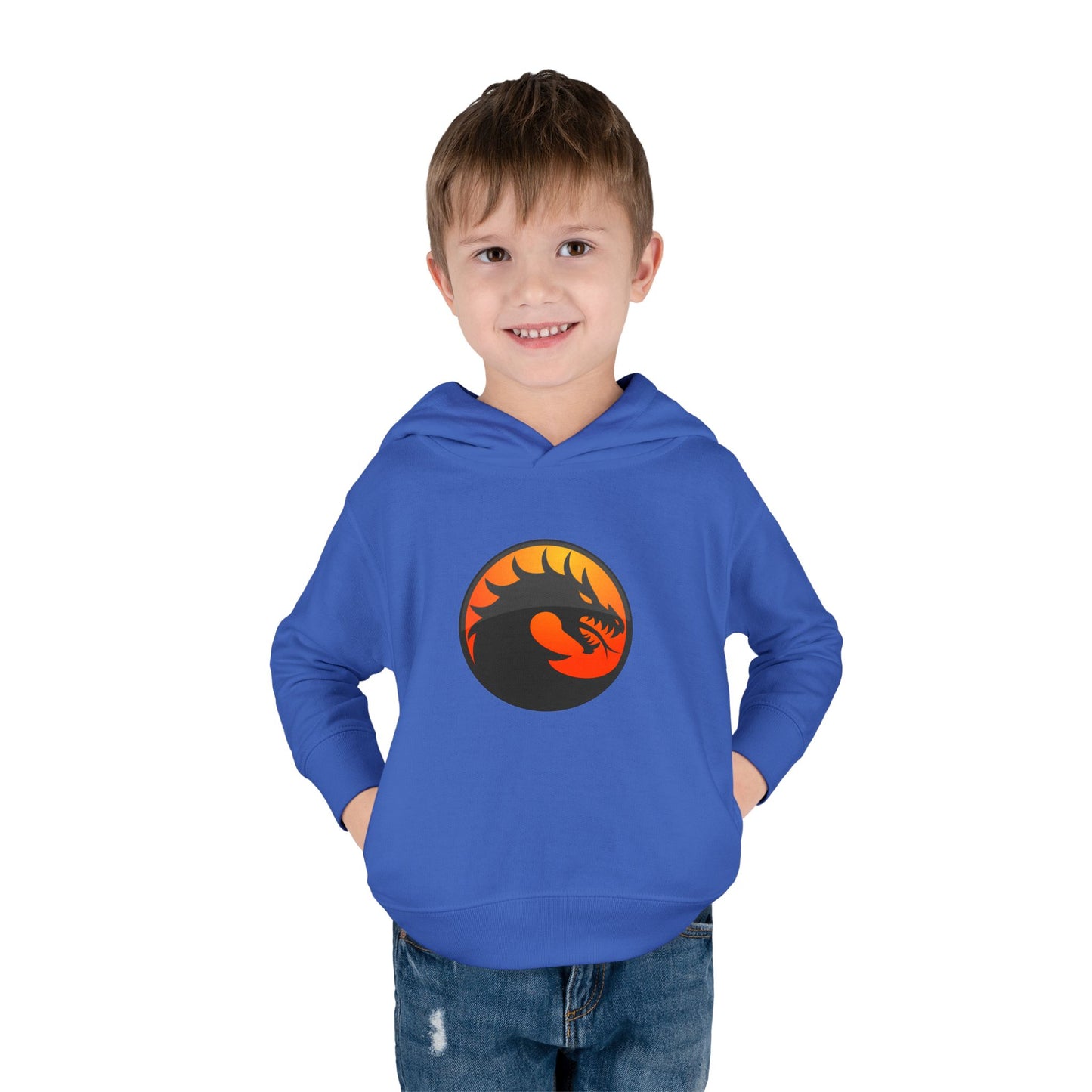 Toddler Fleece Hoodie with Dragon Design, Cozy Kids Pullover, Perfect for Playtime, Birthday Gift, Halloween Costume, Dragon Lover Apparel
