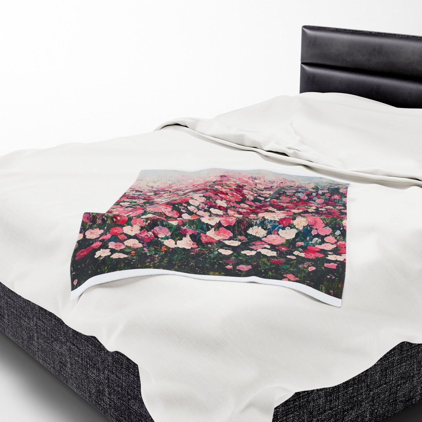 Floral Velveteen Plush Blanket, Cozy Home Decor, Gift for Her, Birthday Present, Ideal for Relaxing and Snuggling