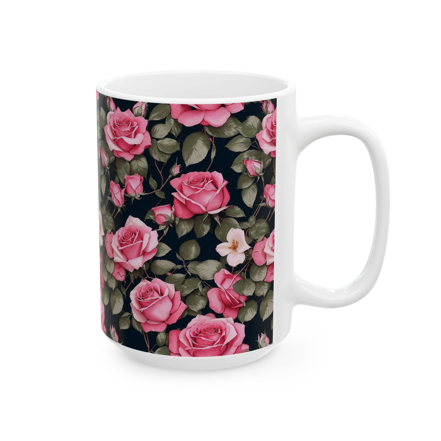 Floral Ceramic Coffee Mug - Perfect for Home, Gifts, Tea Lovers, Mother's Day, Floral Decor, Tea or Coffee, Rose Design