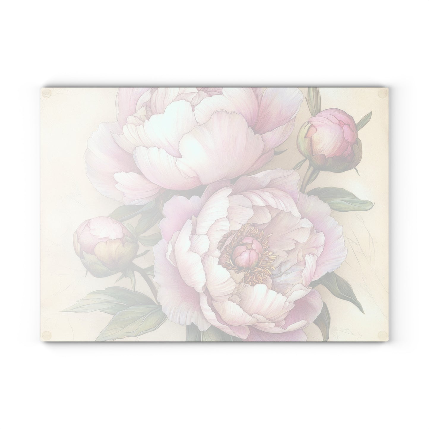Floral Glass Cutting Board, Elegant Kitchen Décor, Gift for Home Cooks, Spring Decor, Mother's Day, Birthday Present, Artful Cooking