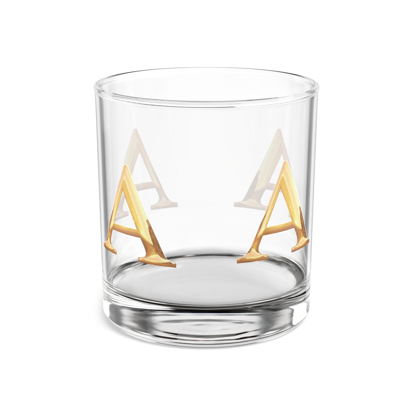 Personalized Monogram Rocks Glass - Elegant Barware Letter A