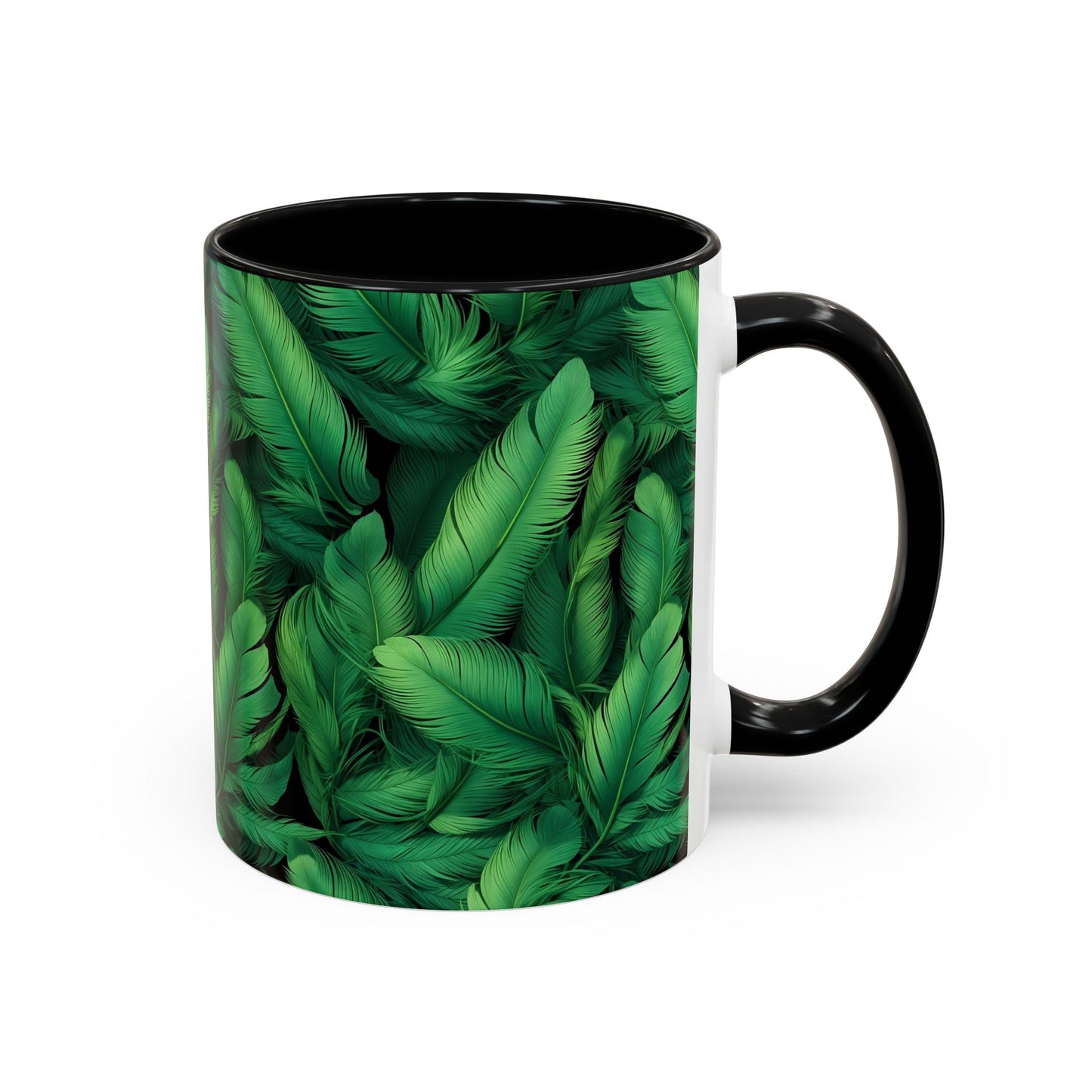 Tropical Leaf Coffee Mug - Green Botanical Drinkware, Ideal Gift for Nature Lovers, Home Decor, Tropical Theme, Eco-Friendly Beverage