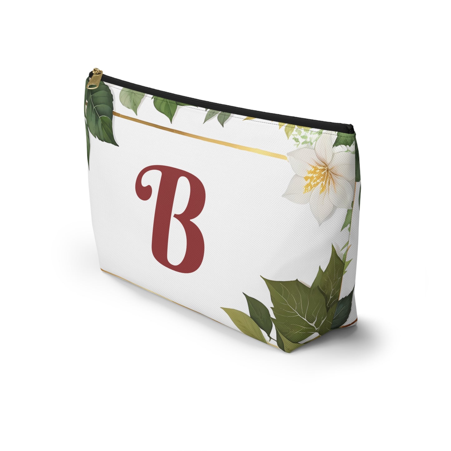 Copy of Personalized Floral Accessory Pouch, Makeup Bag, Gift for Her, Initial Pouch, Travel Organizer, Custom Cosmetic Bag