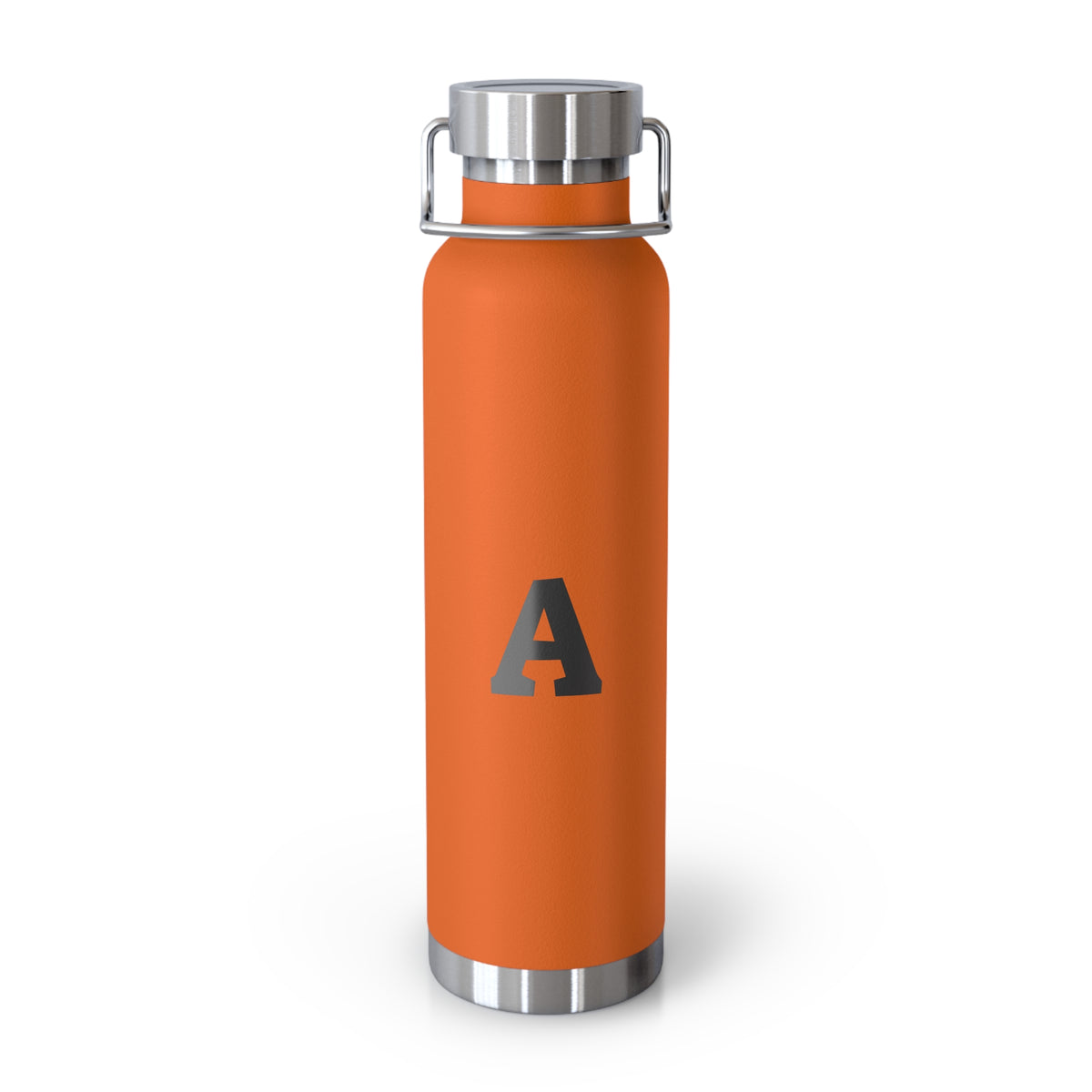 Personalized Copper Insulated Water Bottle, 22oz - Letter A
