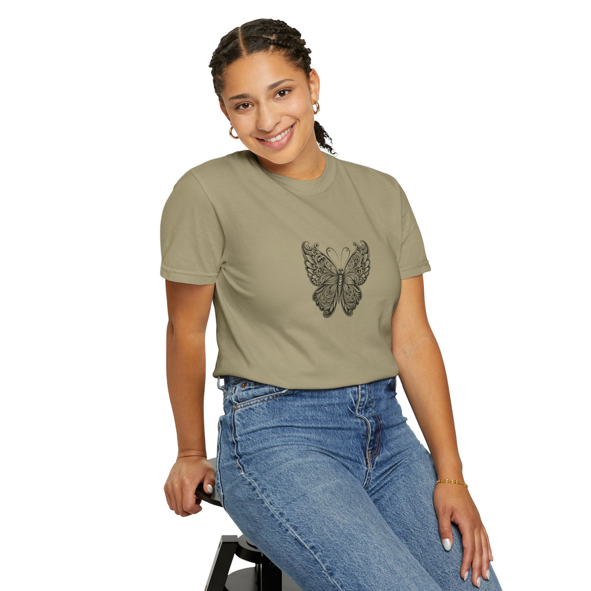 Bohemian Butterfly T-shirt, Unisex Clothing, Nature Inspired Tee, Gift for Her, Casual Wear, Summer Fashion