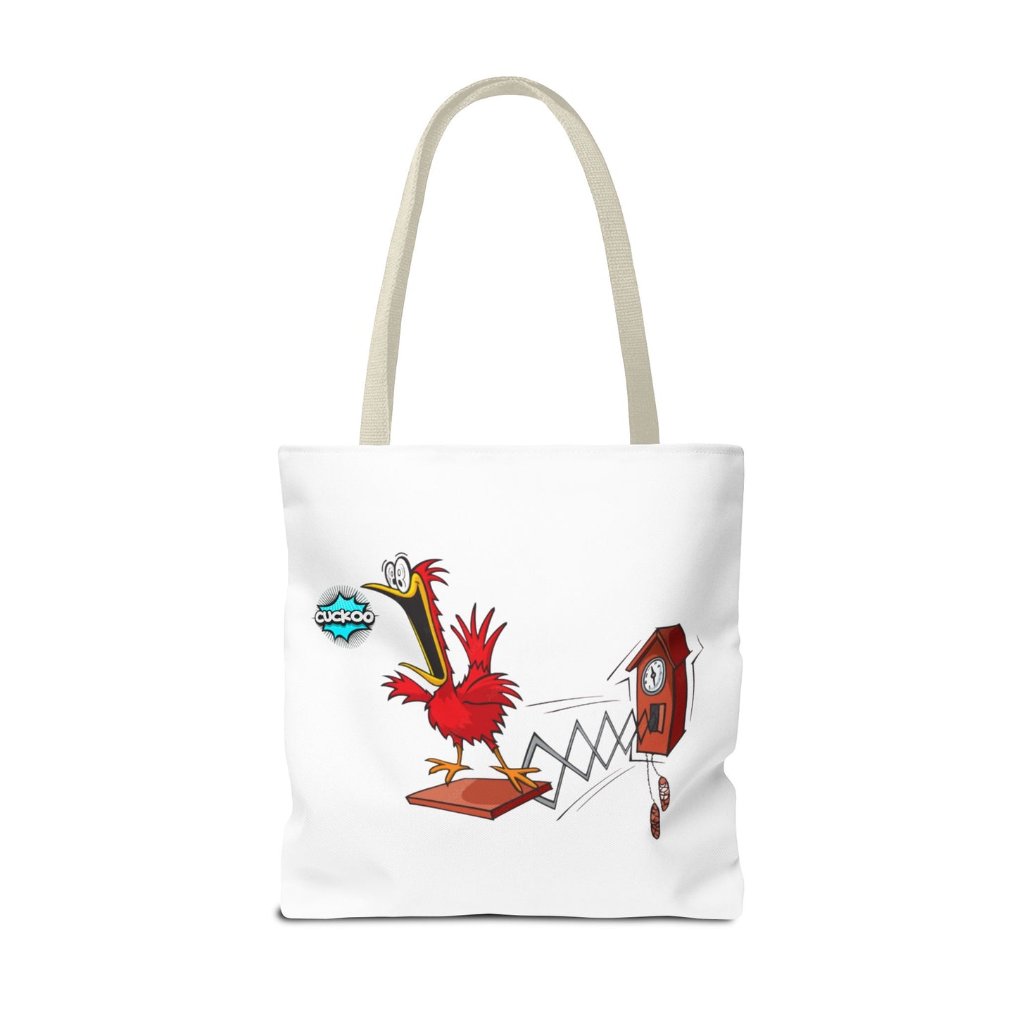 Quirky Cartoon Tote Bag, Funny Gift, Bird Lover's Bag, Everyday Use, Shopping