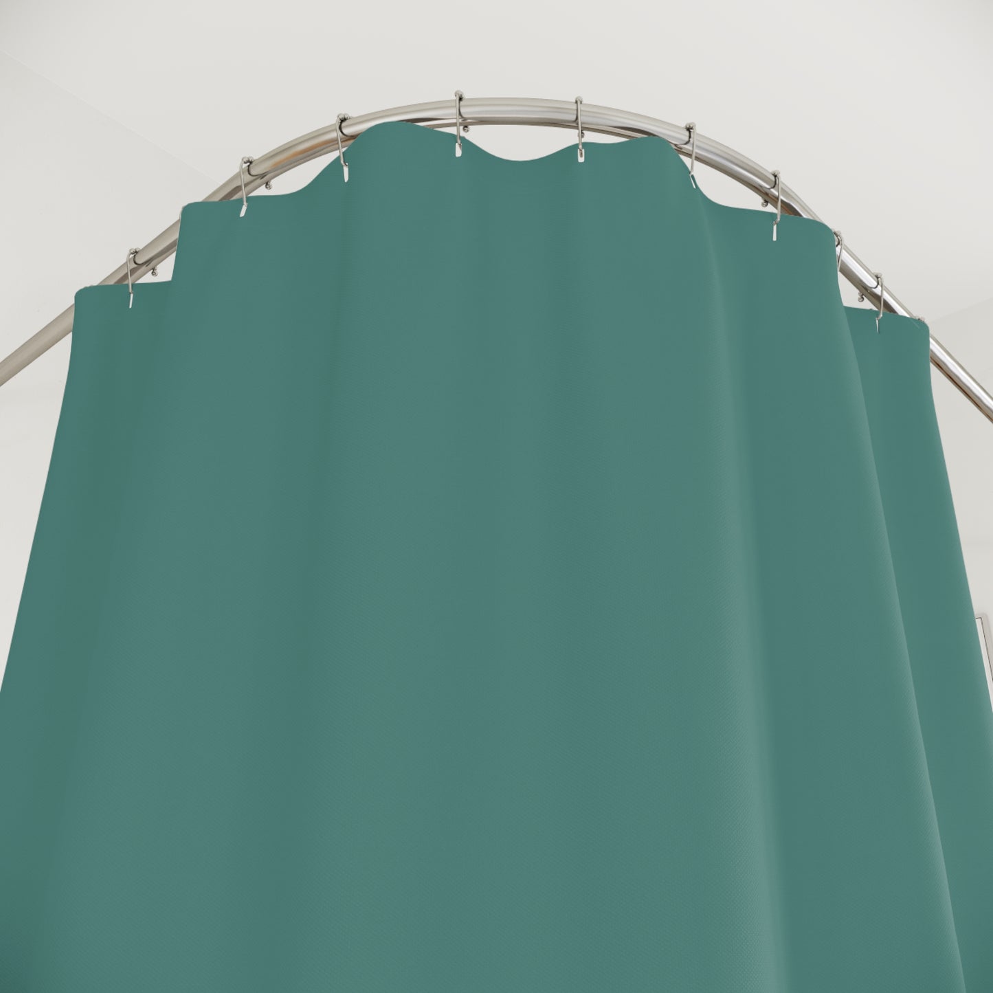 Elegant Teal Shower Curtain, Modern Bathroom Decor, Floral Print, Home Spa, Gift for Her, Relaxing Ambiance