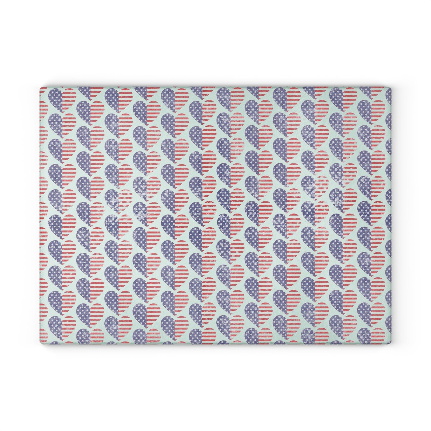 Patriotic Glass Cutting Board for Home Chefs, Kitchen Decor, BBQ Essential, Gift for Foodies, Red White Blue Cooking