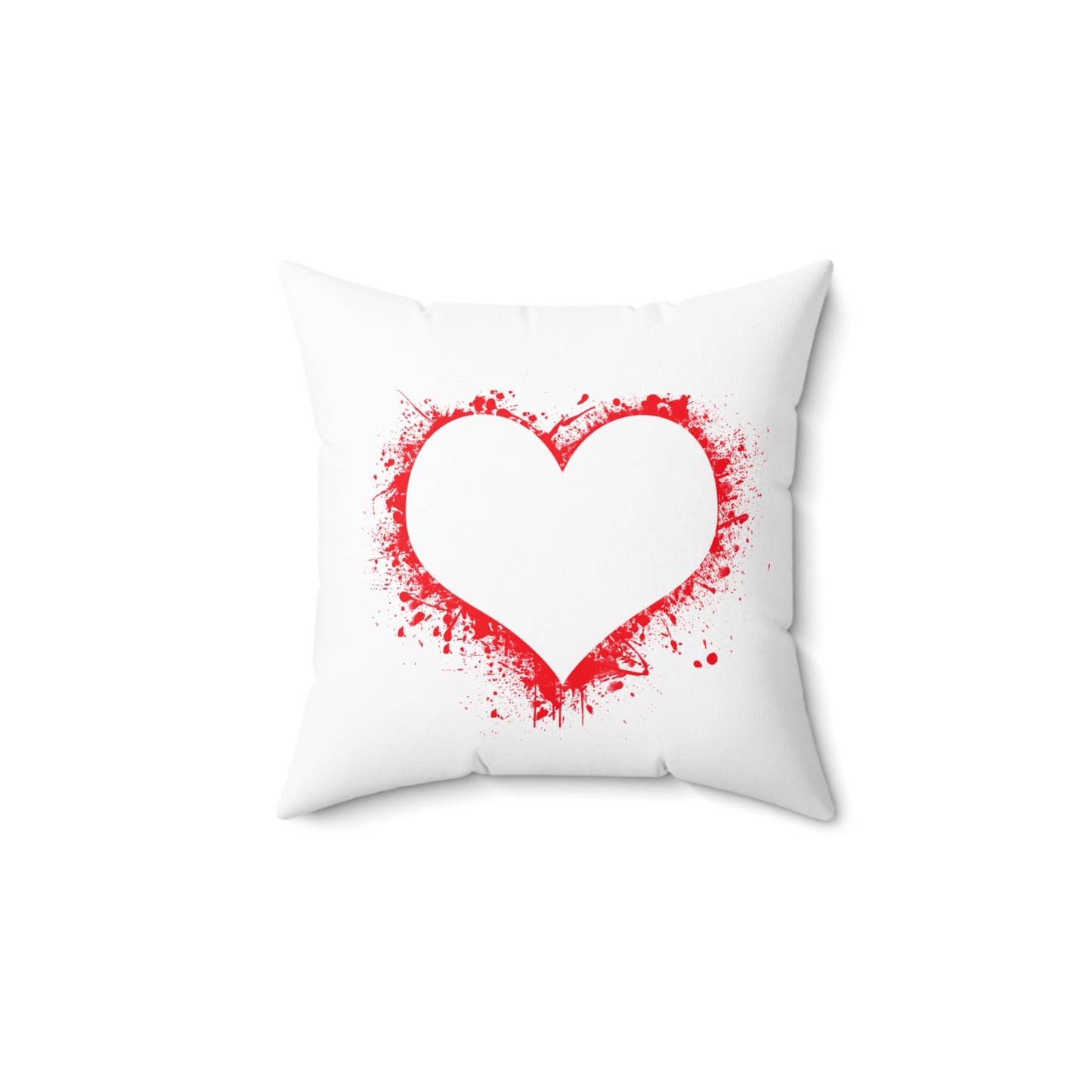 Heart Splash Decorative Pillow, Cozy Home Decor, Valentine's Gift, Wedding Decoration, Love Pillow, Personalized Gift Idea