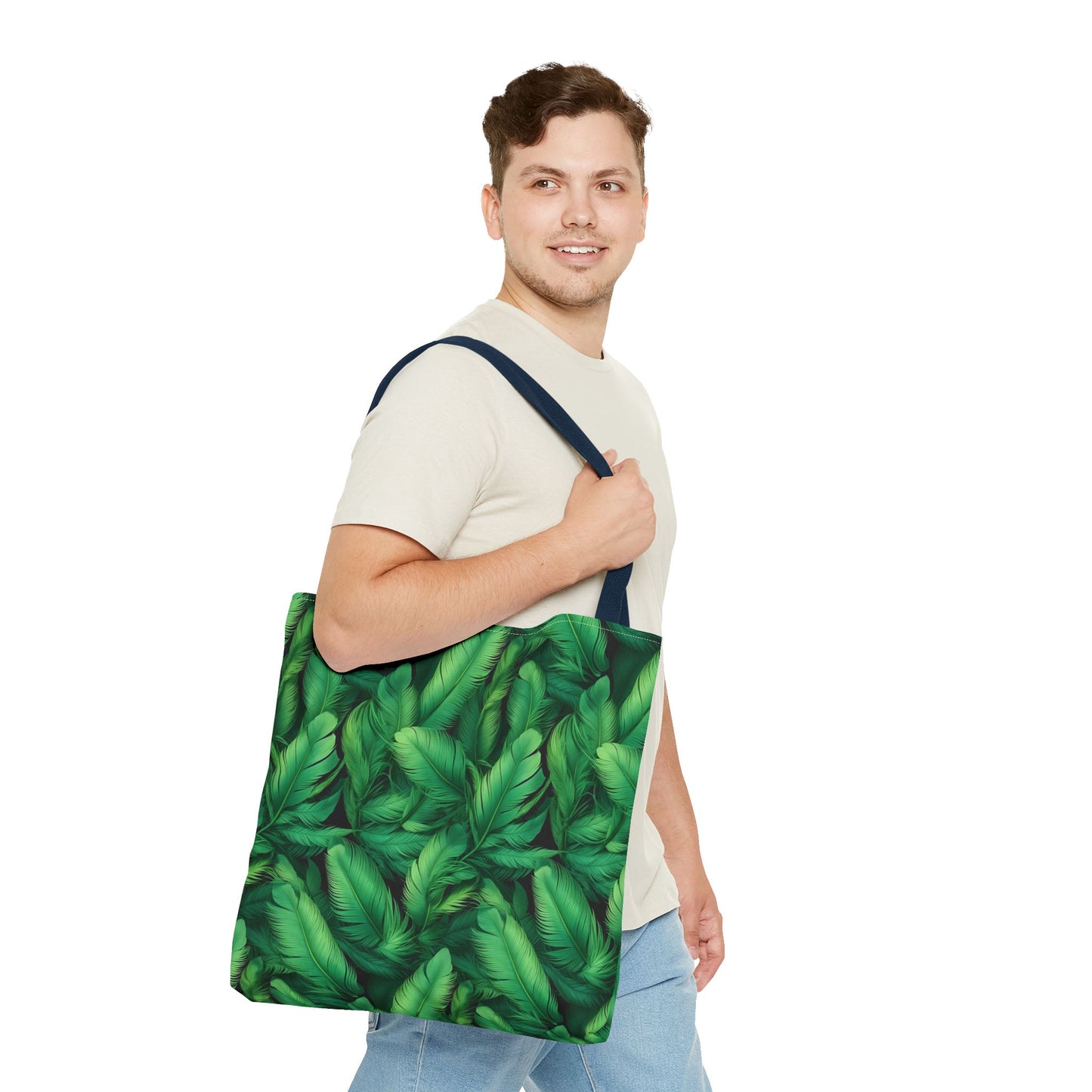 Tropical Leaf Tote Bag, Eco-Friendly Shopping Bag, Beach Day Essential, Vacation Accessory, Summer Gift Idea