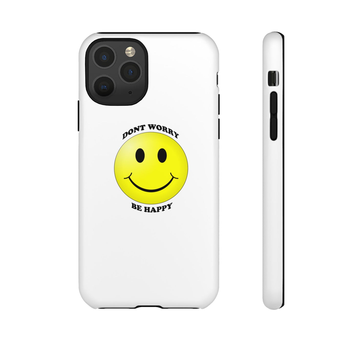 Happy Face Phone Case, Tough Cases, Don’t Worry, Be Happy, Cute Gift for Friends, Positive Vibes, Fun Mobile Accessories