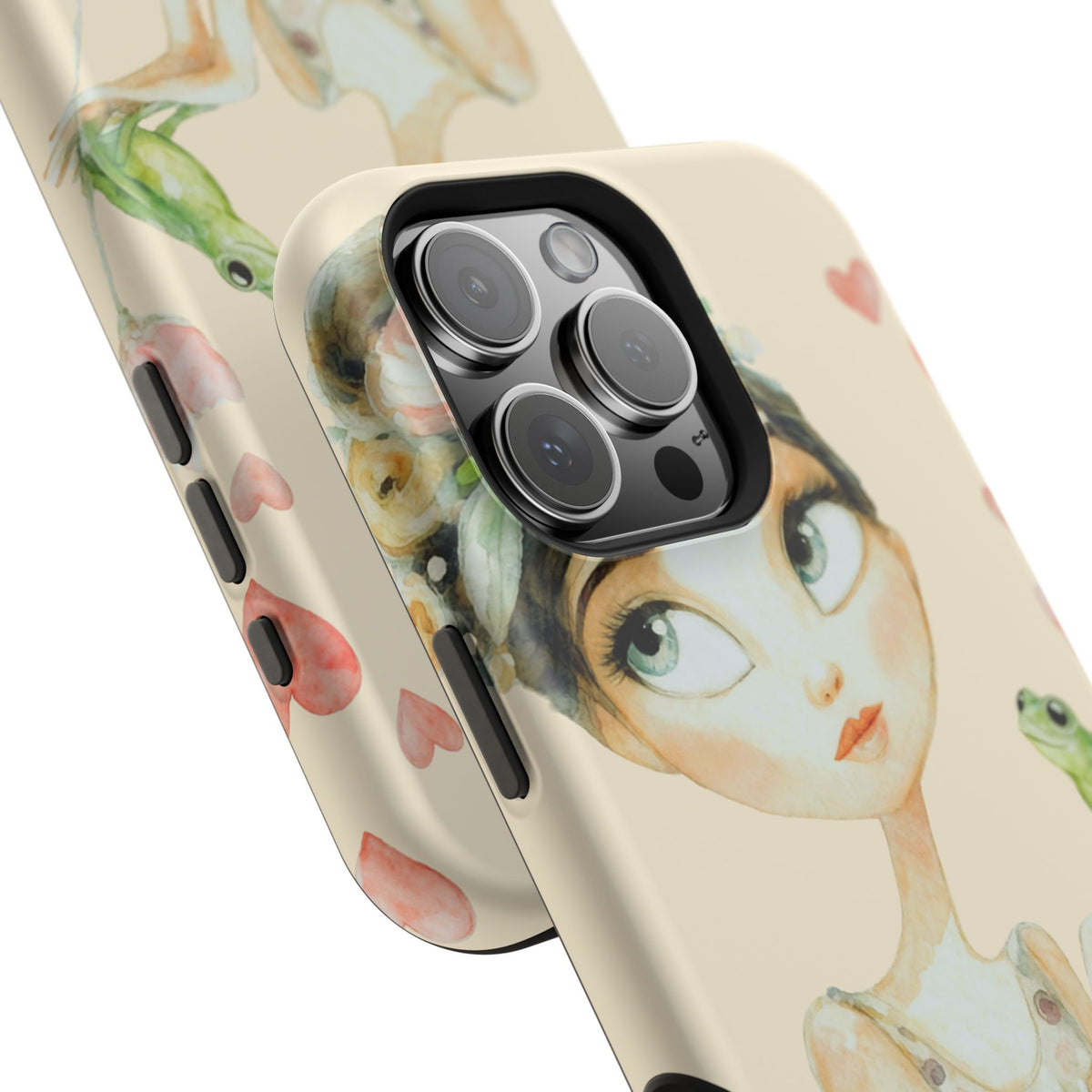 Whimsical Girl with Frog Magnetic Impact Phone Case