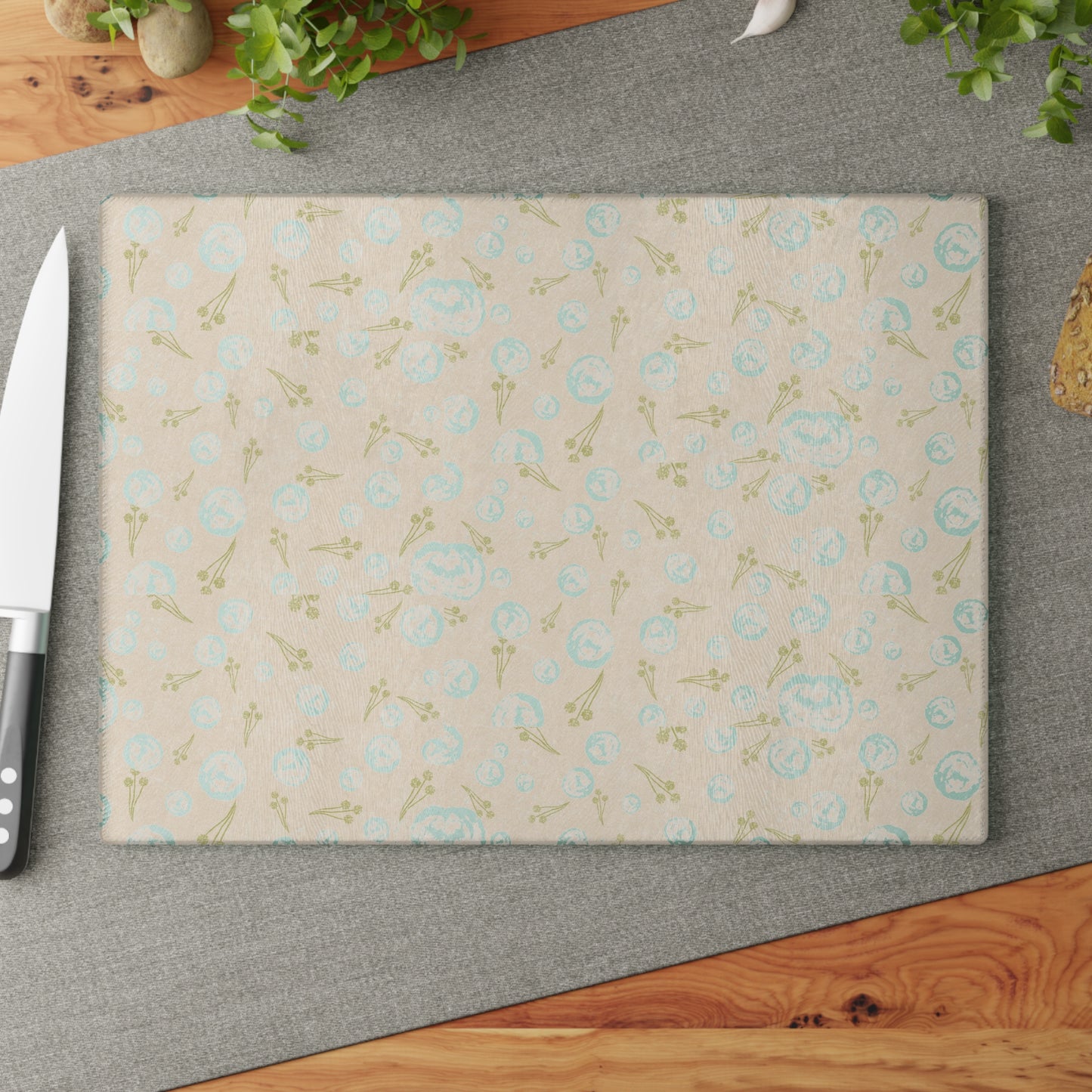 Elegant Floral Glass Cutting Board - Kitchen Decor, Gift for Cooking Enthusiasts, Wedding, Housewarming, Birthday