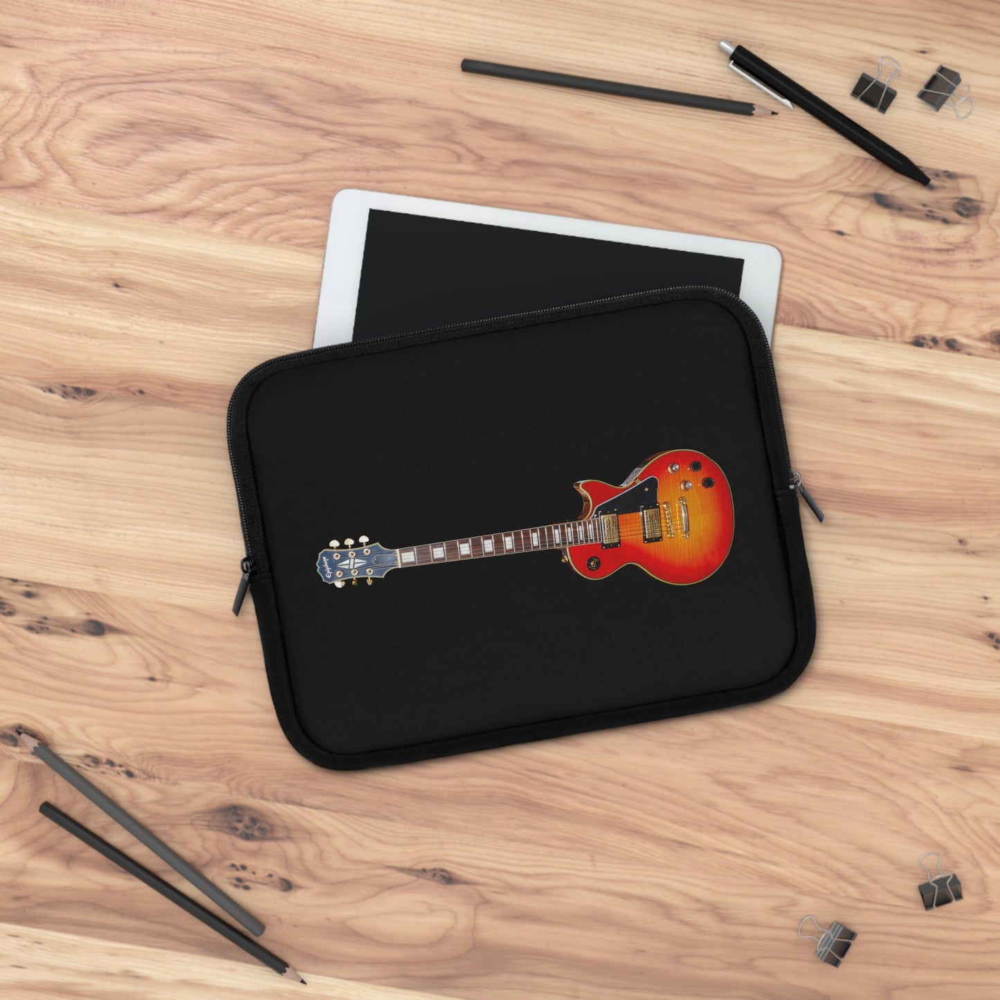 Guitar Lover's Laptop Sleeve - Musician Gift, Rock n Roll Accessory, Personalized Laptop Case, Unique Tech Bag, Music Themed Gift
