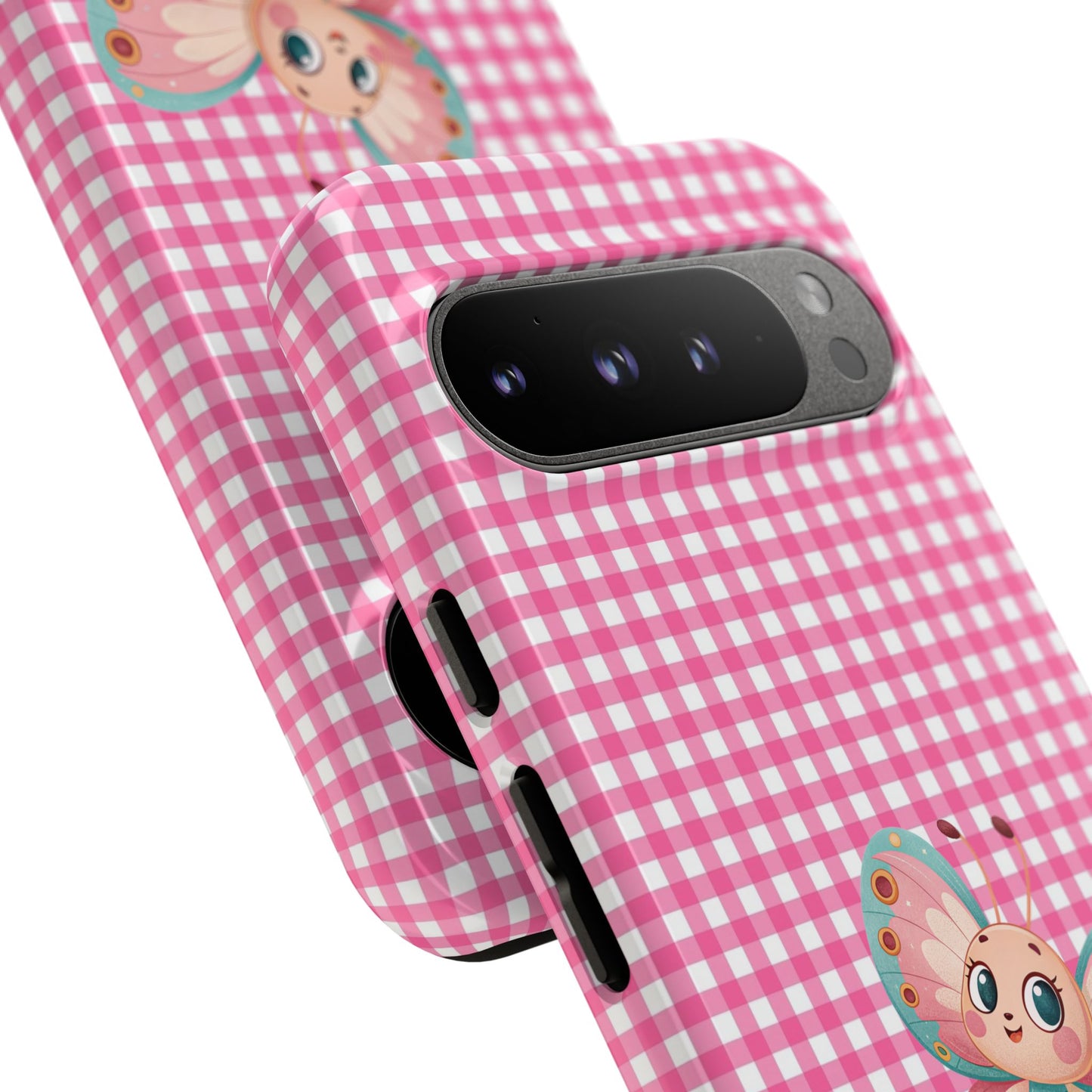 Cute Butterfly Phone Case, Tough Cases, Floral Phone Accessory, Gift for Her, Spring Fashion, Kids' Birthday Present, Pastel Aesthetic
