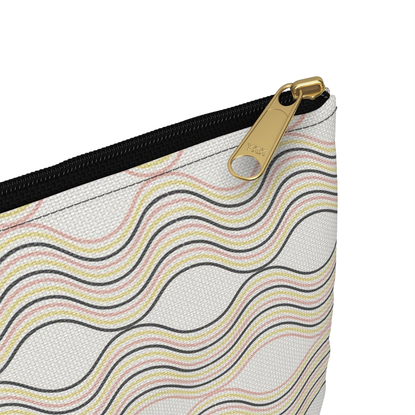 Wavy Pattern Accessory Pouch - Stylish Makeup Bag, Travel Organizer, Gift Idea, Modern Clutch, Storage Case