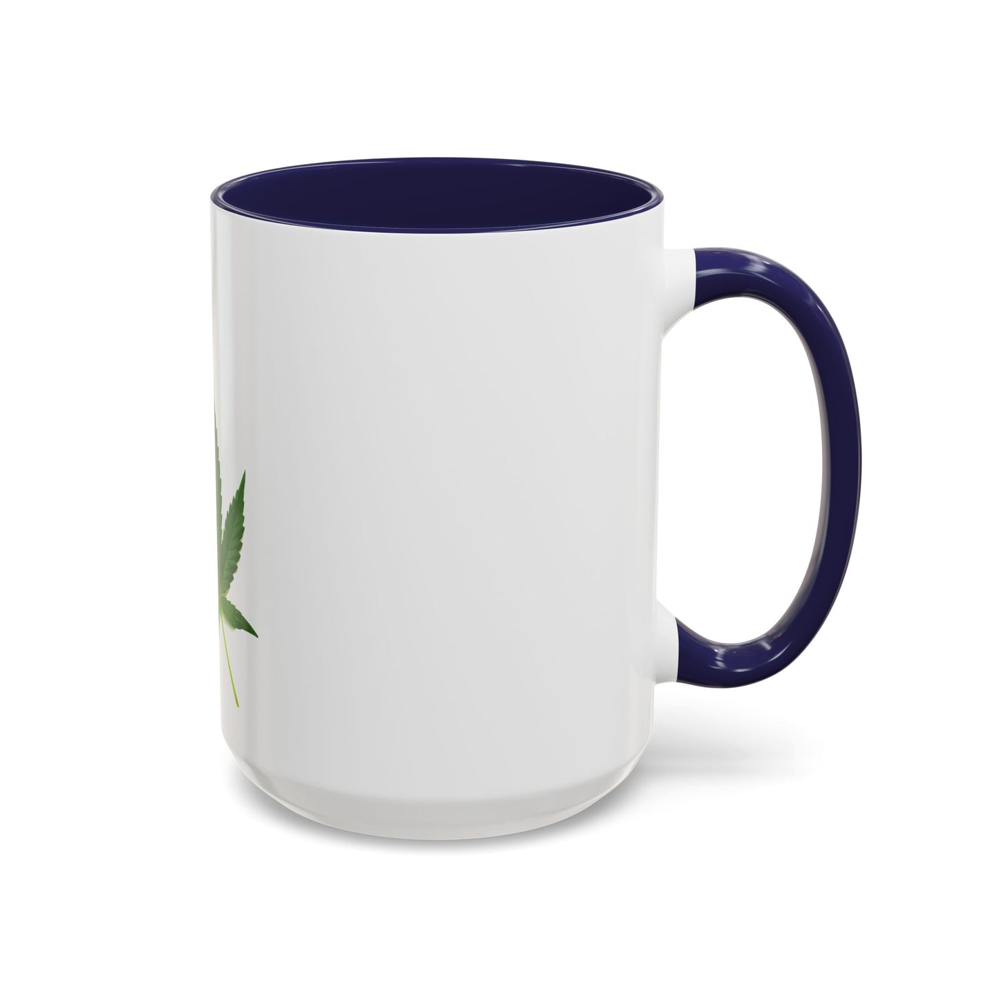 Marijuana Leaf Accent Coffee Mug | Cannabis Lover's Gift, Unique Coffee Cup, Pothead Mug, Stoner Gift Idea, Greenery Decor