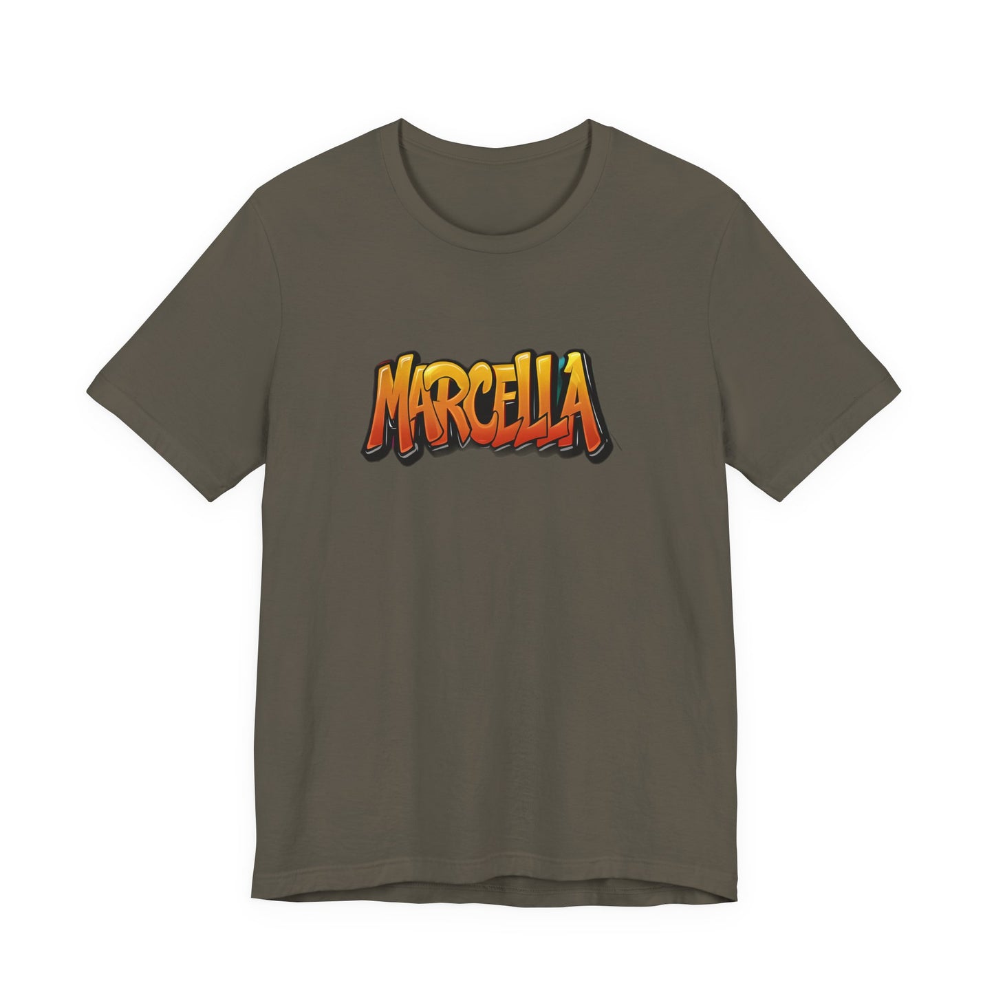 Marcella Graphic Tee, Unisex Short Sleeve Shirt for Casual Wear, Gift for Friends, Summer Outfit, Unique Name Shirt