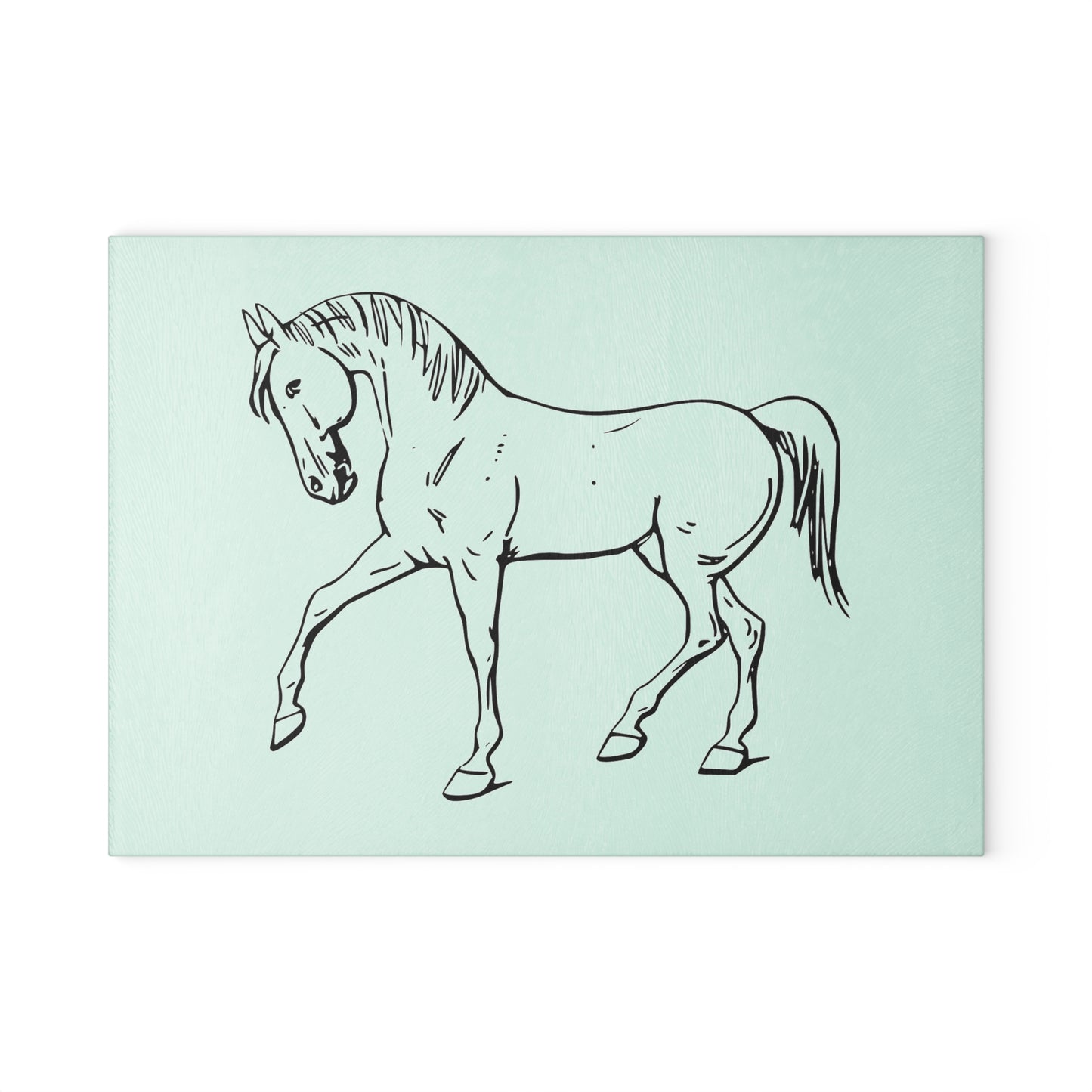 Elegant Horse Glass Cutting Board, Equine Decor, Unique Kitchen Gift, Farmhouse Kitchen, Wedding Gift, Gift for Horse Lovers