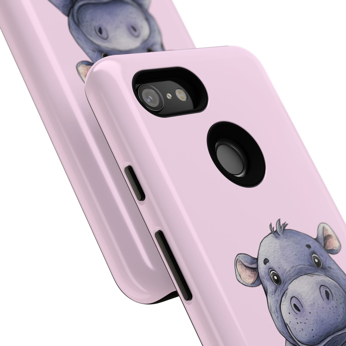 Cute Hippo Phone Case - Tough Cases, Animal Phone Cover, Kawaii Accessories, Gifts for Kids, Unique Tech Gear