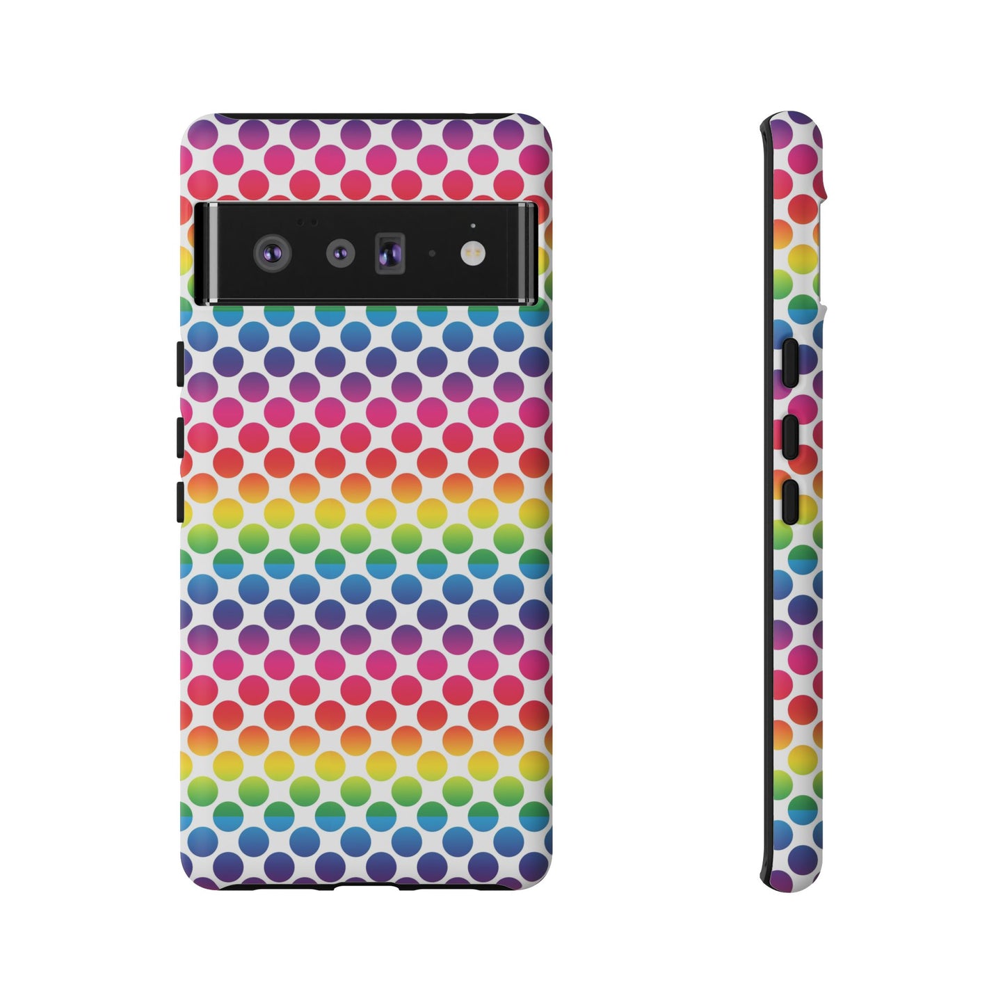 Rainbow Dot Phone Case, Colorful Phone Cover, Fun Phone Accessory, Gift for Friends, Trendy Mobile Case